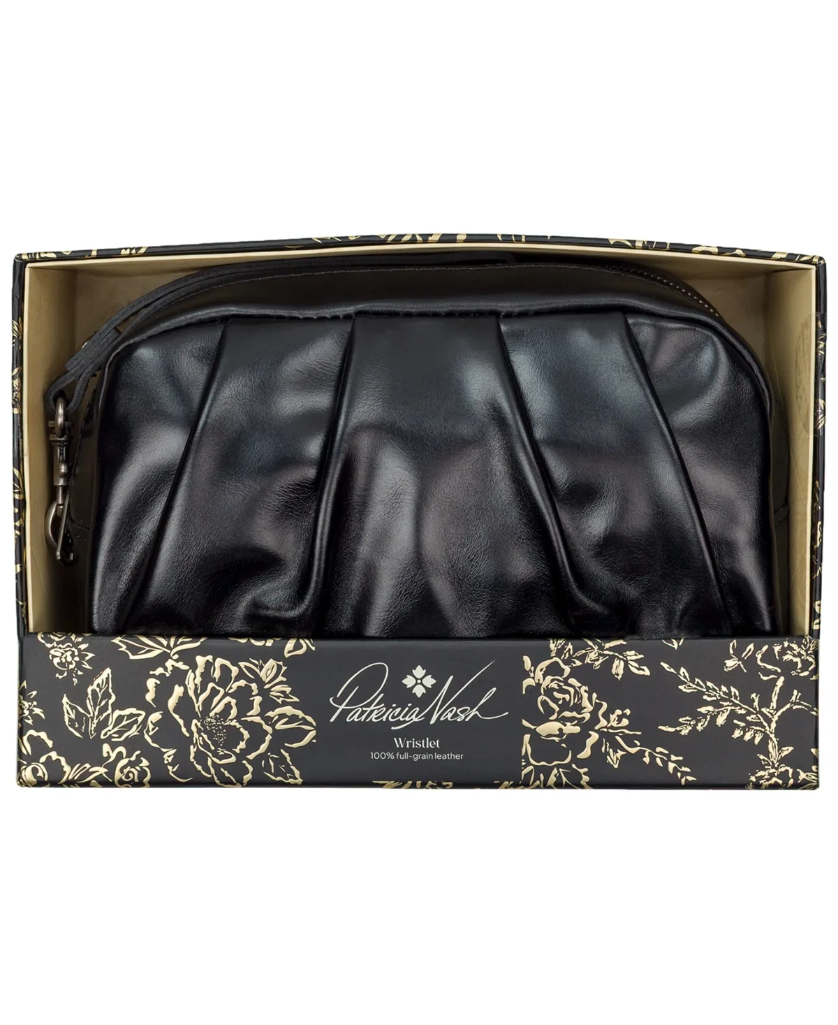 Frankie Full Grain Leather Clutch Wristlet by Patricia Nash