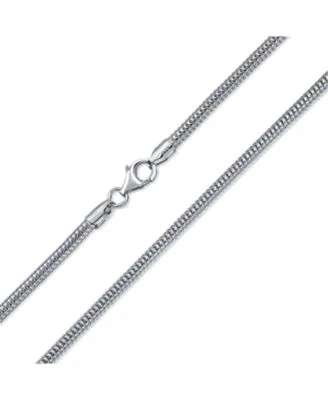 Flexible Strong Thick 320 Gauge 3mm Sterling Silver Magic 8 Sided Snake Chain Necklace 16 Inch by Bling Jewelry