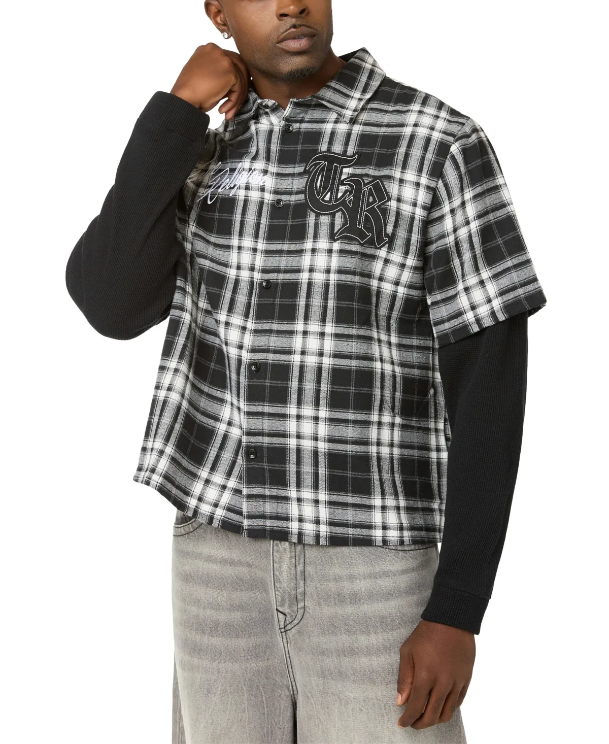 Flannel Waffle-Knit Regular-Fit Shirt by True Religion