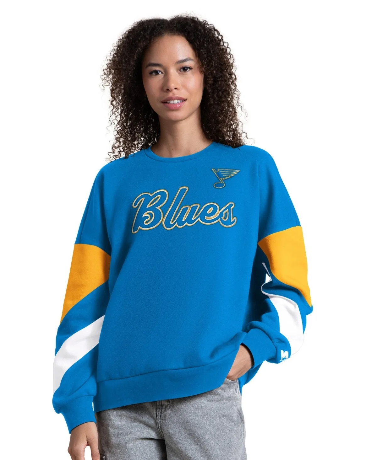 St. Louis Blues Grand Slam Sleeve Color Block Sweatshirt