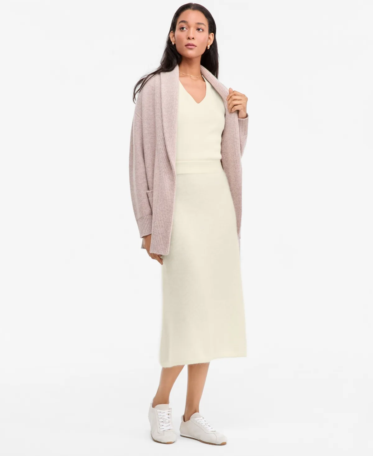 100% Cashmere High-Waisted A-Line Brushed Skirt by Charter Club