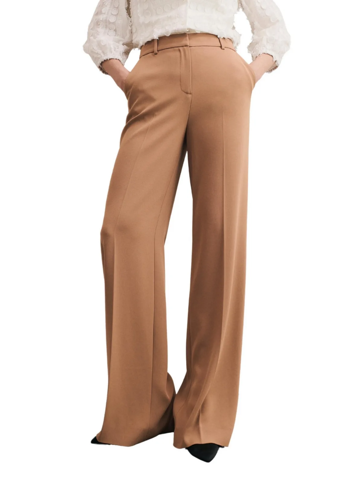 Adelaide Clever Crepe Wide Leg Trousers by The Fold