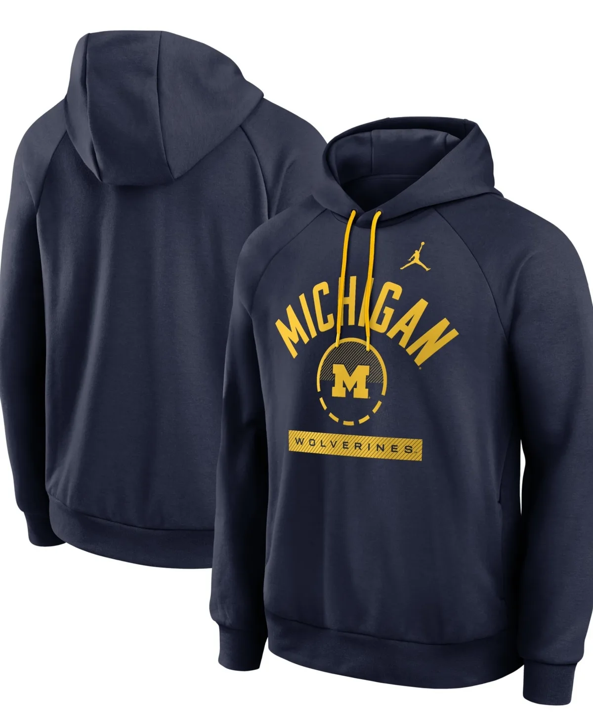 Michigan Wolverines Courtside Practice Dri-Fit Raglan Fleece Hoodie