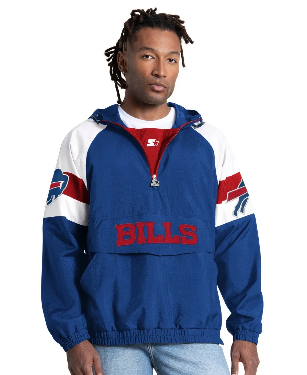 Buffalo Bills Street Cut Half-Zip Jacket by Starter