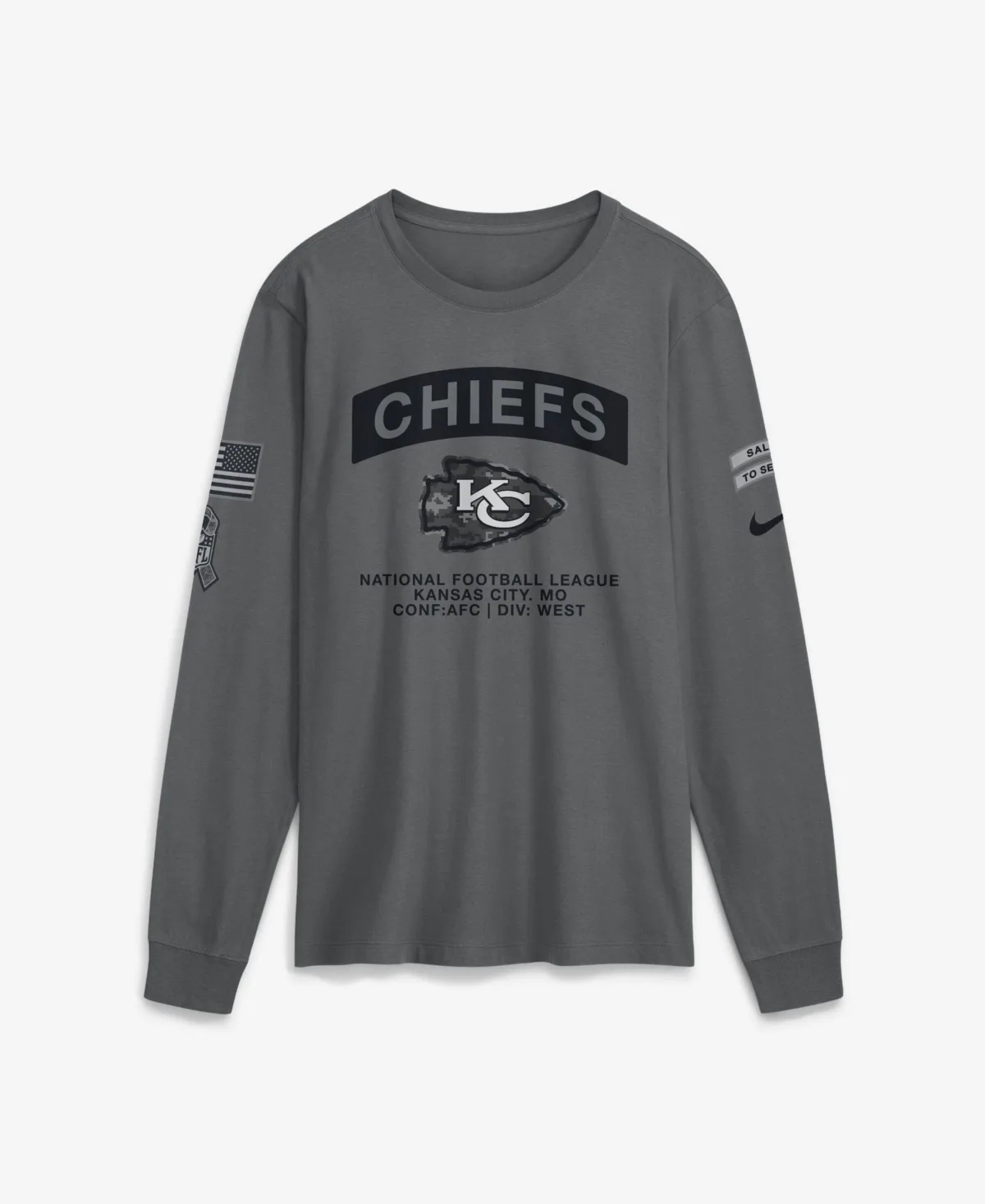 Kansas City Chiefs 2026 Salute to Service Long Sleeve T-Shirt
