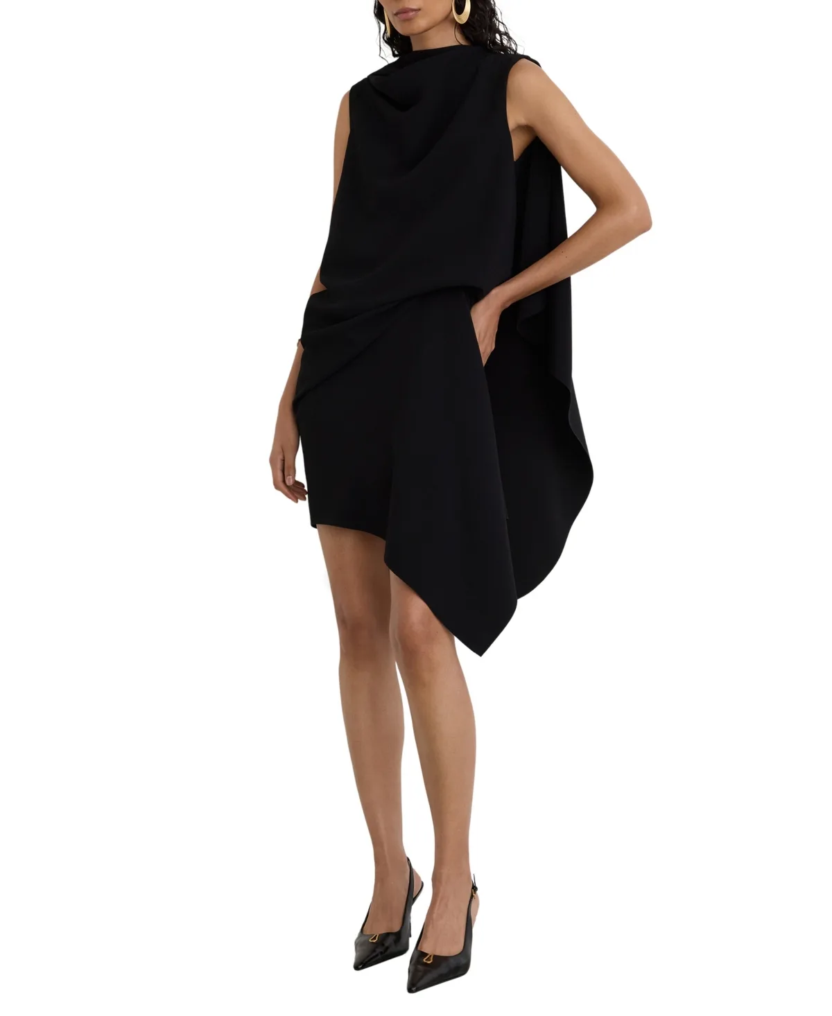 Cassia Draped Mini Dress by Reiss