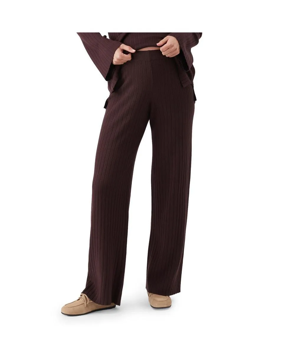 Dallas Wide-Leg Pull-On Rib-Knit Pants by Ripe Maternity