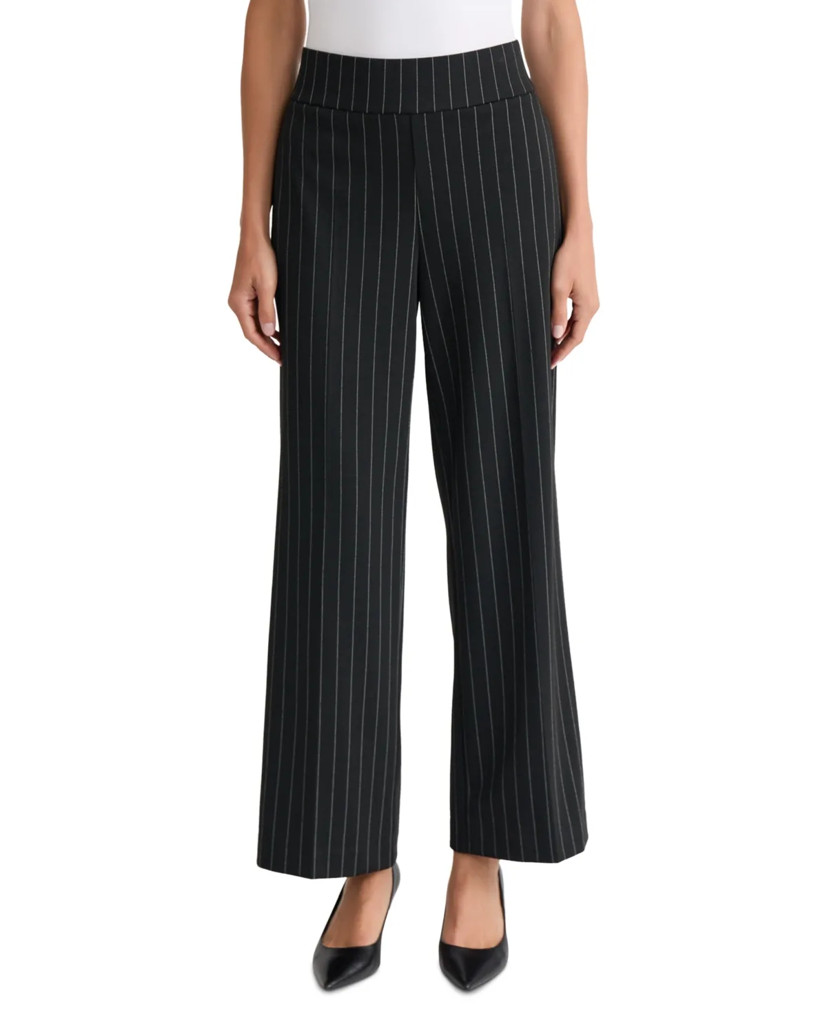 Pull-On Wide-Leg High-Waisted Pants by Jones New York