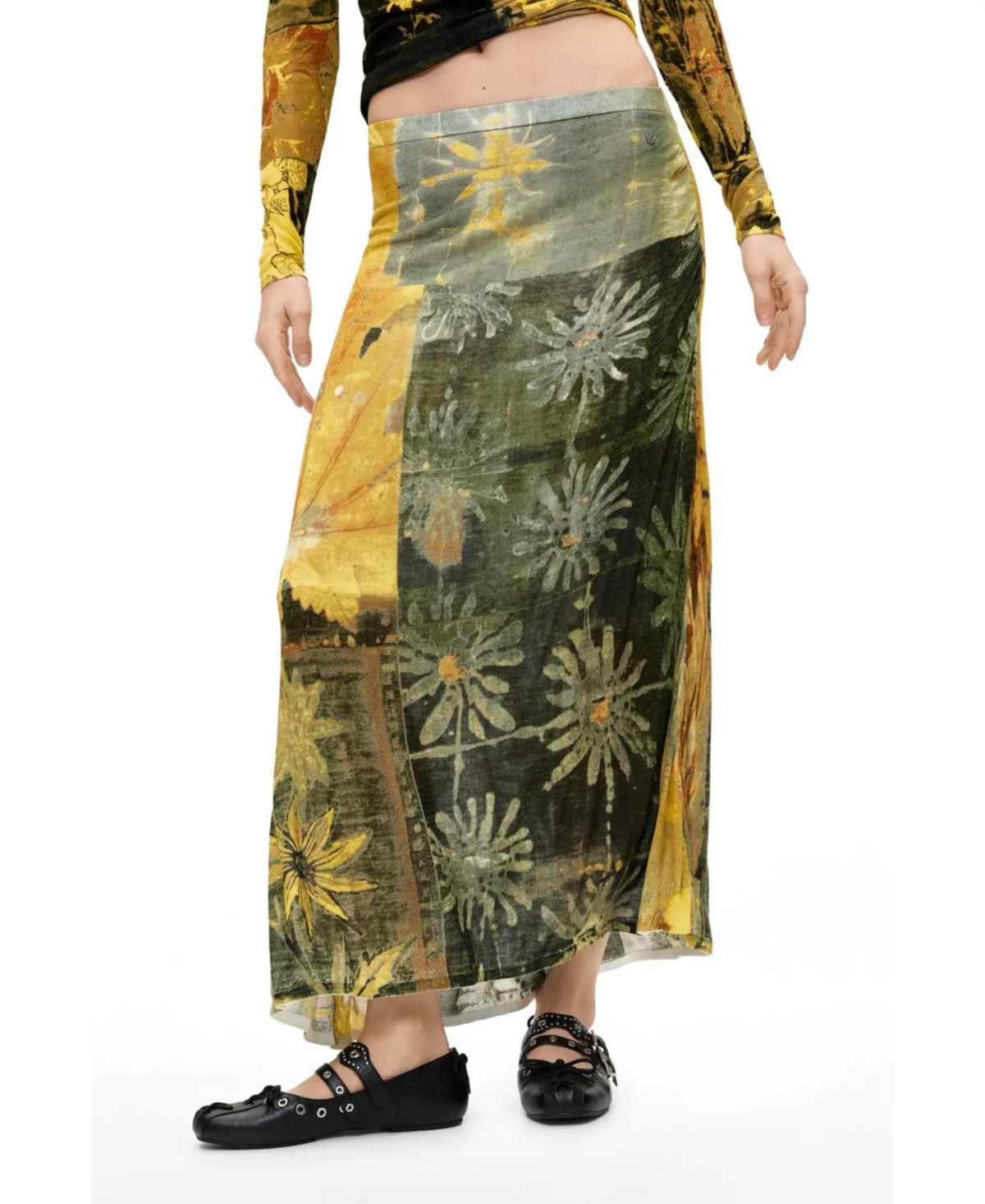Long Printed Skirt by Desigual