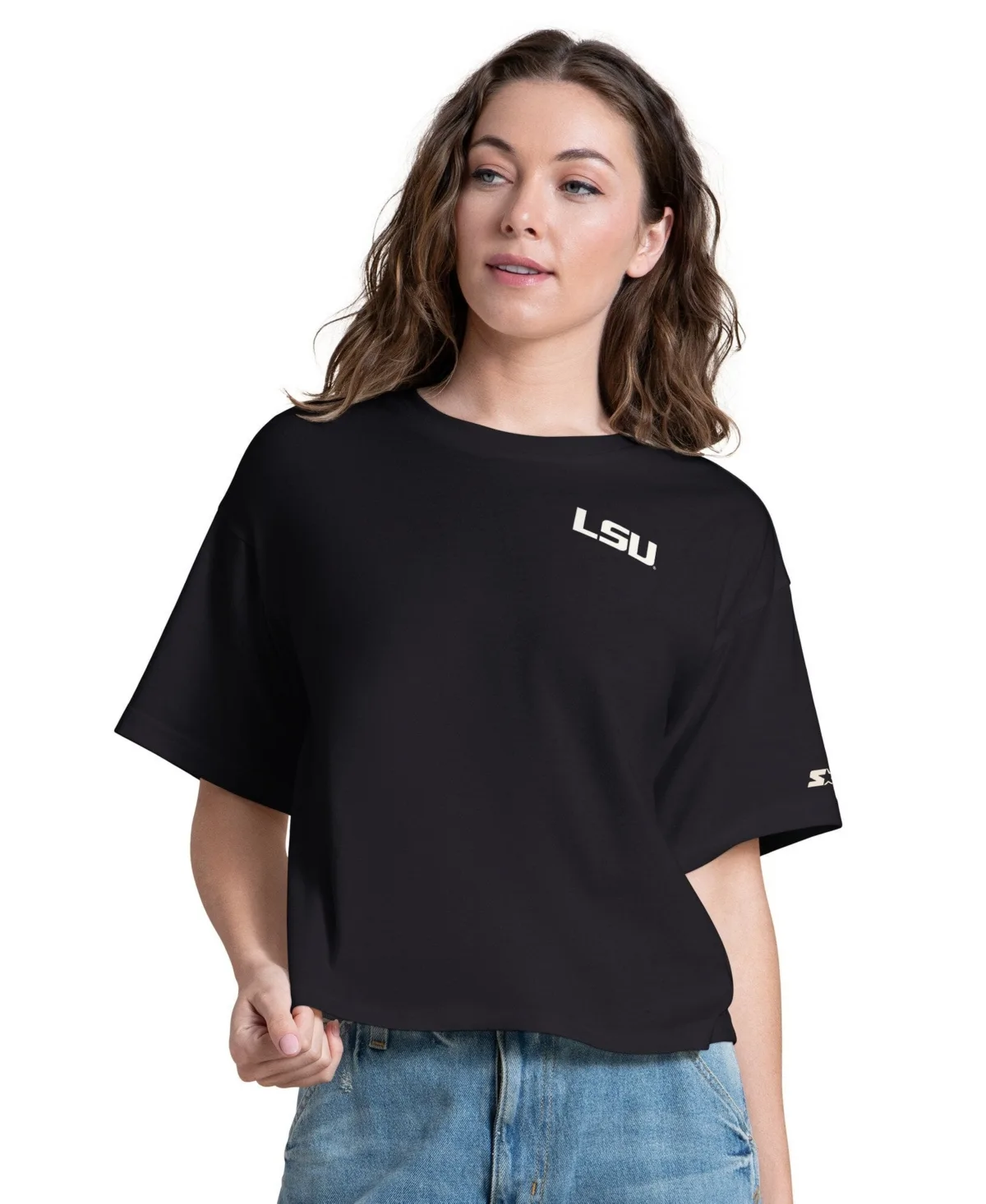Lsu Tigers Advantage Cropped T-Shirt by Starter