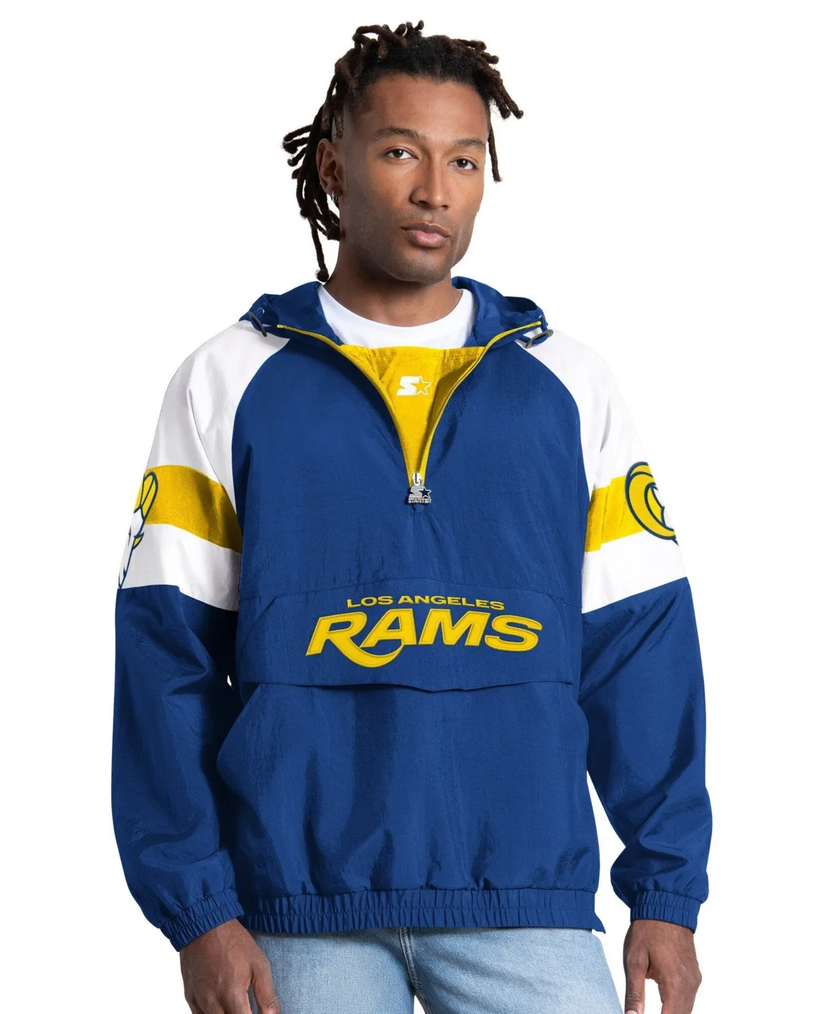 Los Angeles Rams Street Cut Half-Zip Jacket by Starter