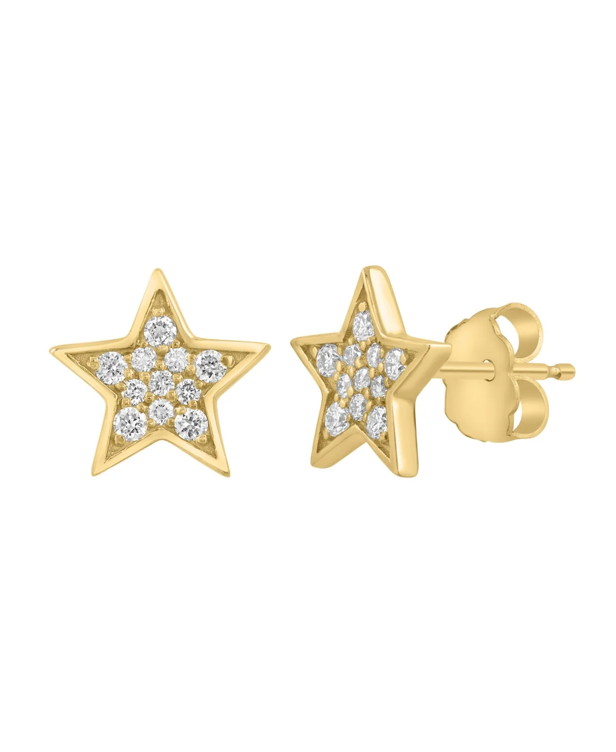 Lab Grown Diamond Stud Earrings (1/4 ct. t.w.) in 14K Yellow Gold Over Sterling Silver by Effy Collection