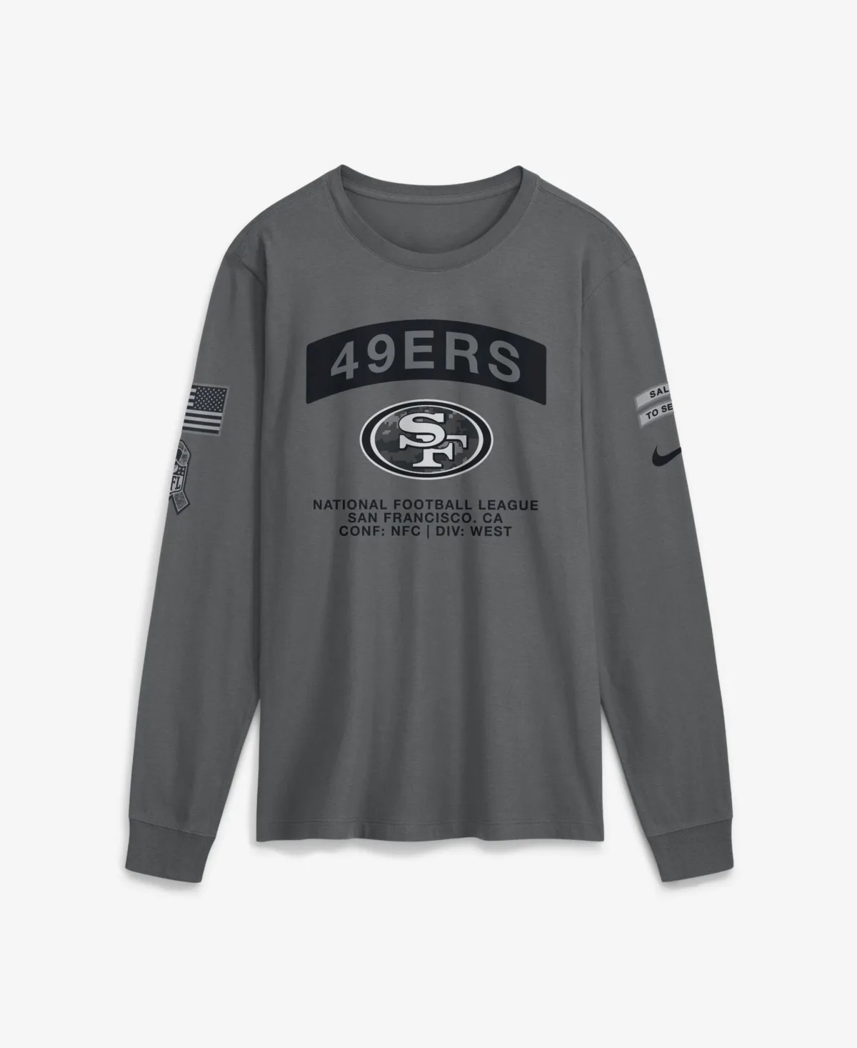 San Francisco 49ers 2026 Salute to Service Long Sleeve T-Shirt