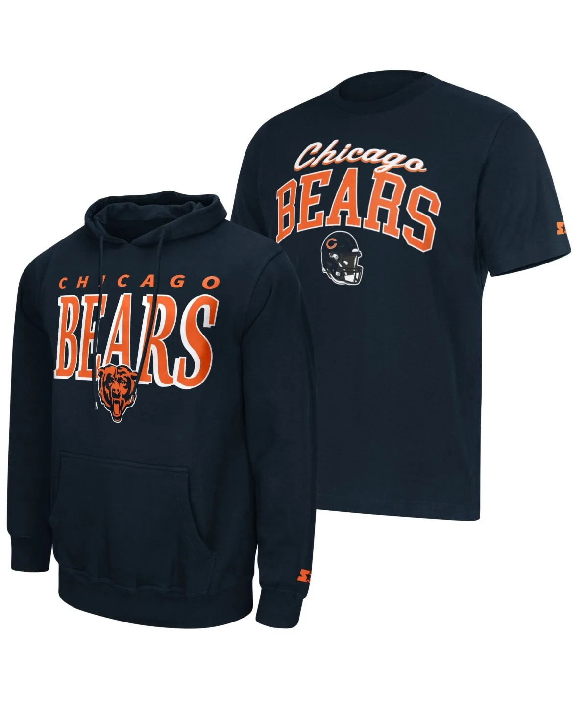 Chicago Bears Logo T-Shirt Hoodie Set by Starter