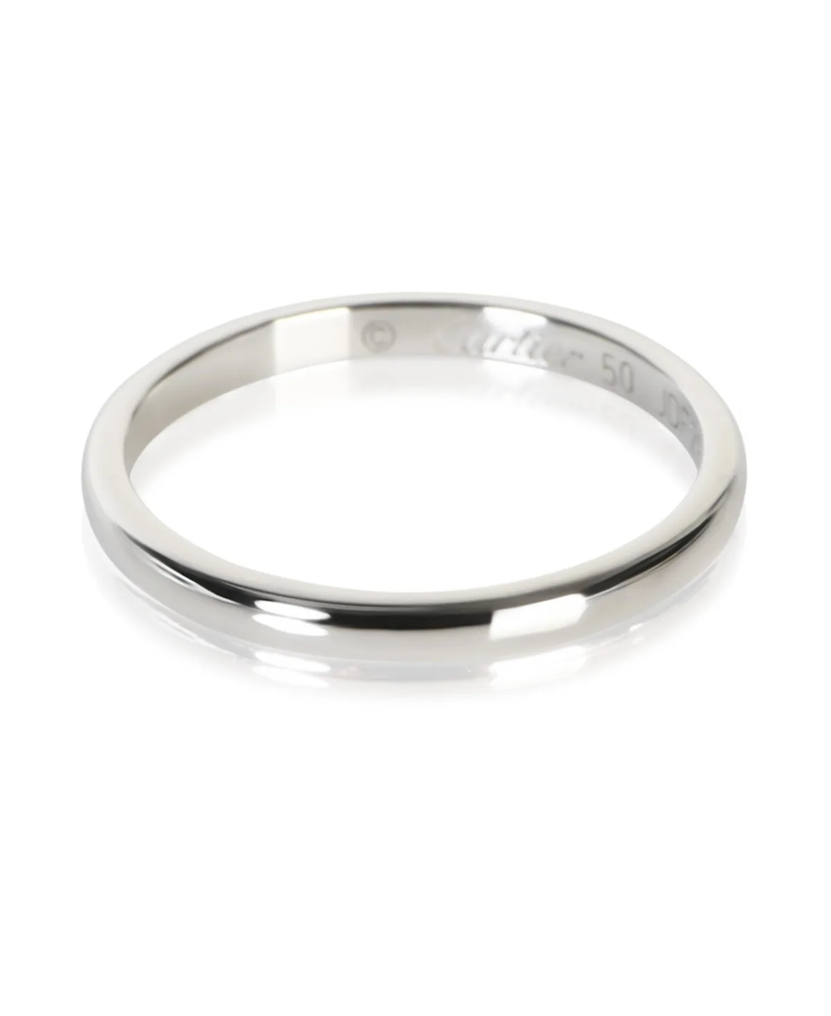 Pre-Owned Platinum 1895 2mm Band by Cartier's
