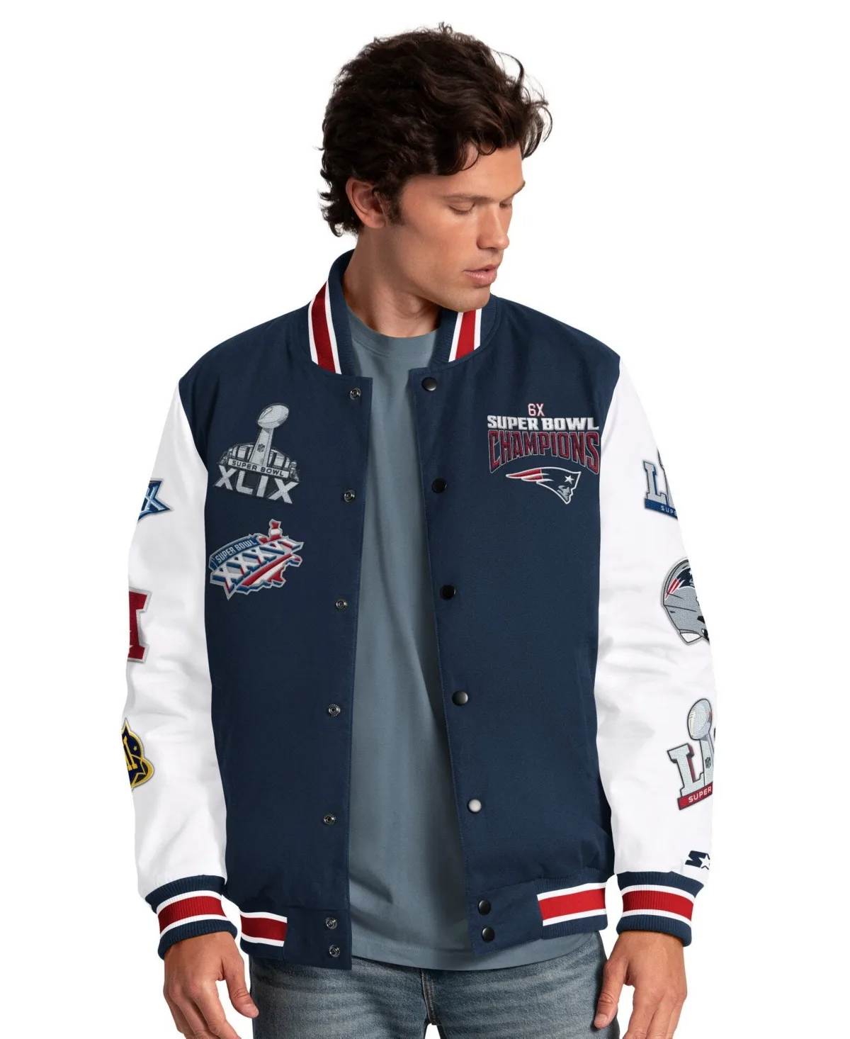New England Patriots Playoffs Varsity Full-Snap Jacket