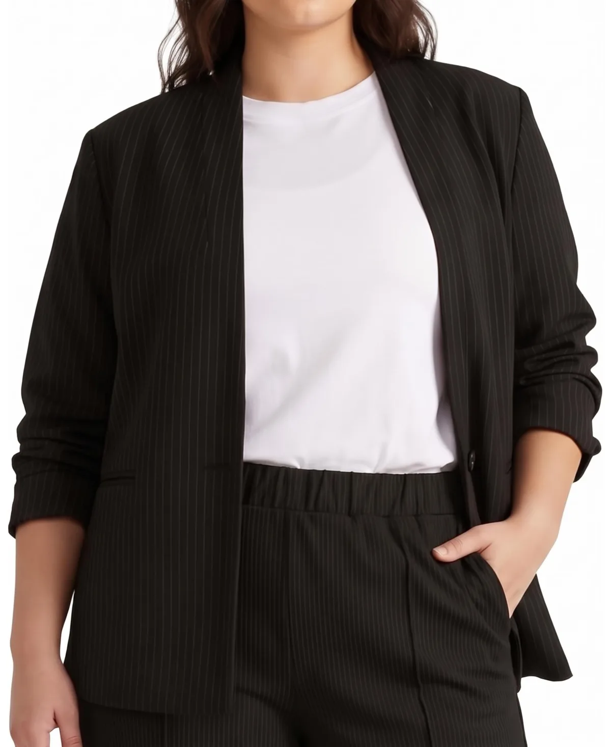 Lennox Collarless Ponte Blazer by Universal Standard