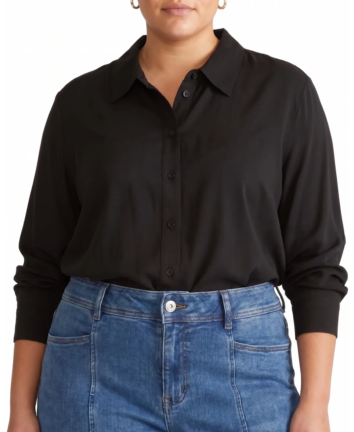 Cooling Stretch Cupro Artist Shirt Tops by Universal Standard