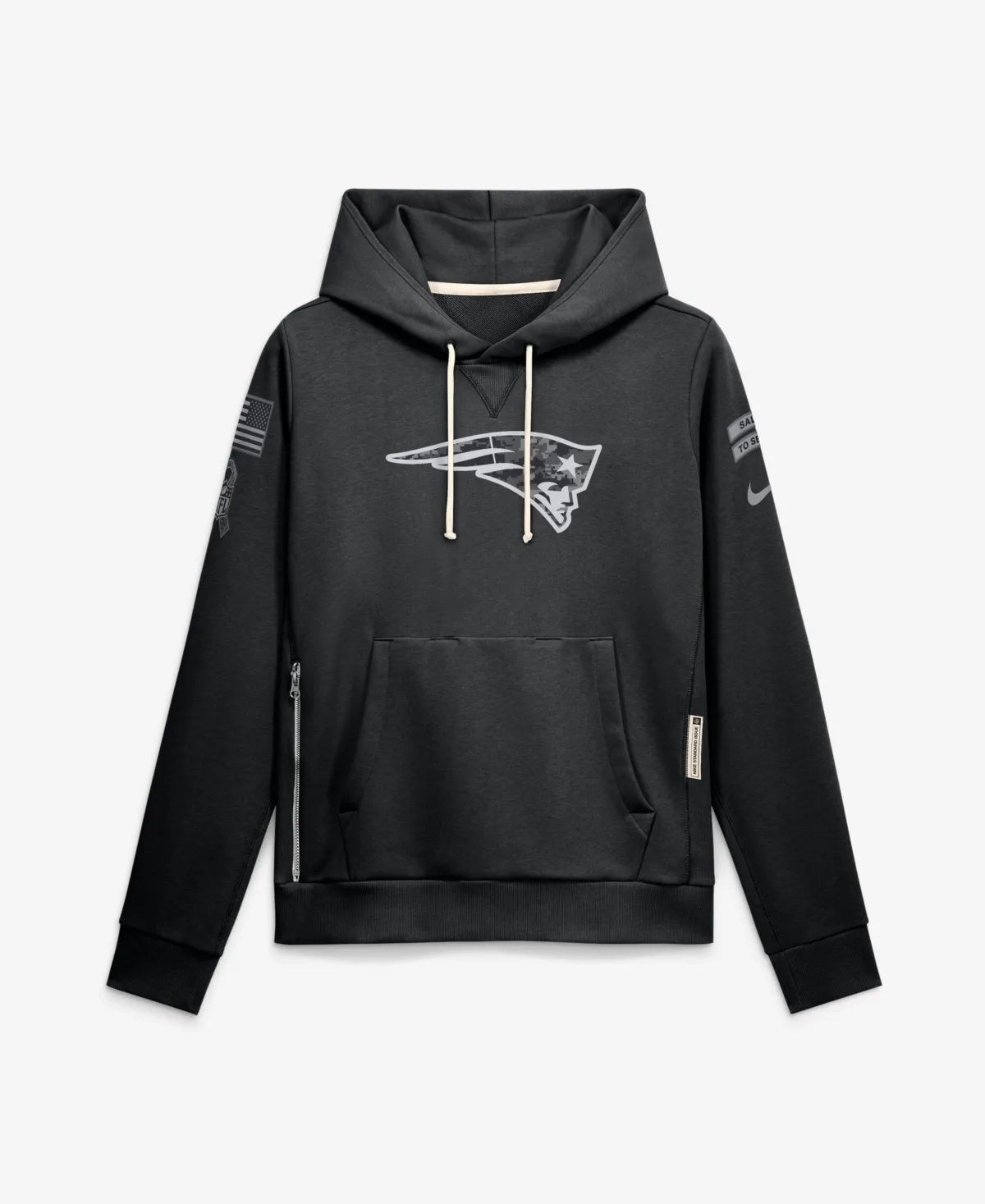 New England Patriots 2026 Salute to Service Sideline Dri-Fit Pullover Hoodie