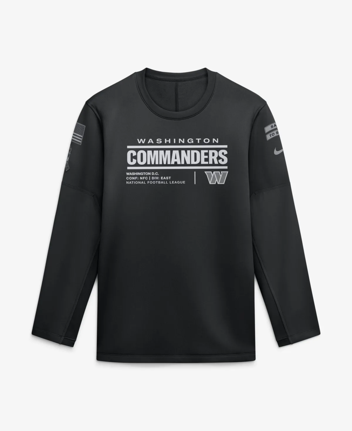 Washington Commanders 2026 Salute to Service Sideline Coaches Crewneck Therma-Fit Sweatshirt by Nike