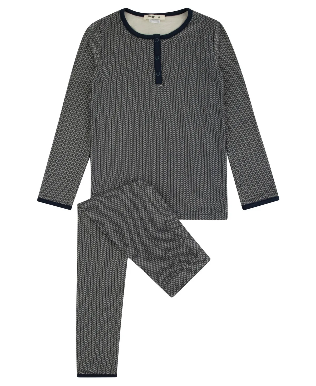 Printed Rayon-Blend Long-Sleeve Top and Pants, 2-Piece Pajama Set by Noggiwear