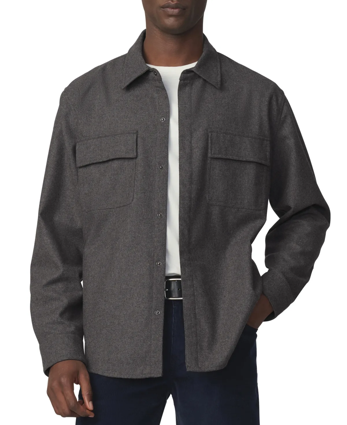 Long-Sleeve Regular-Fit Wool-Blend Overshirt by Joe's Jeans