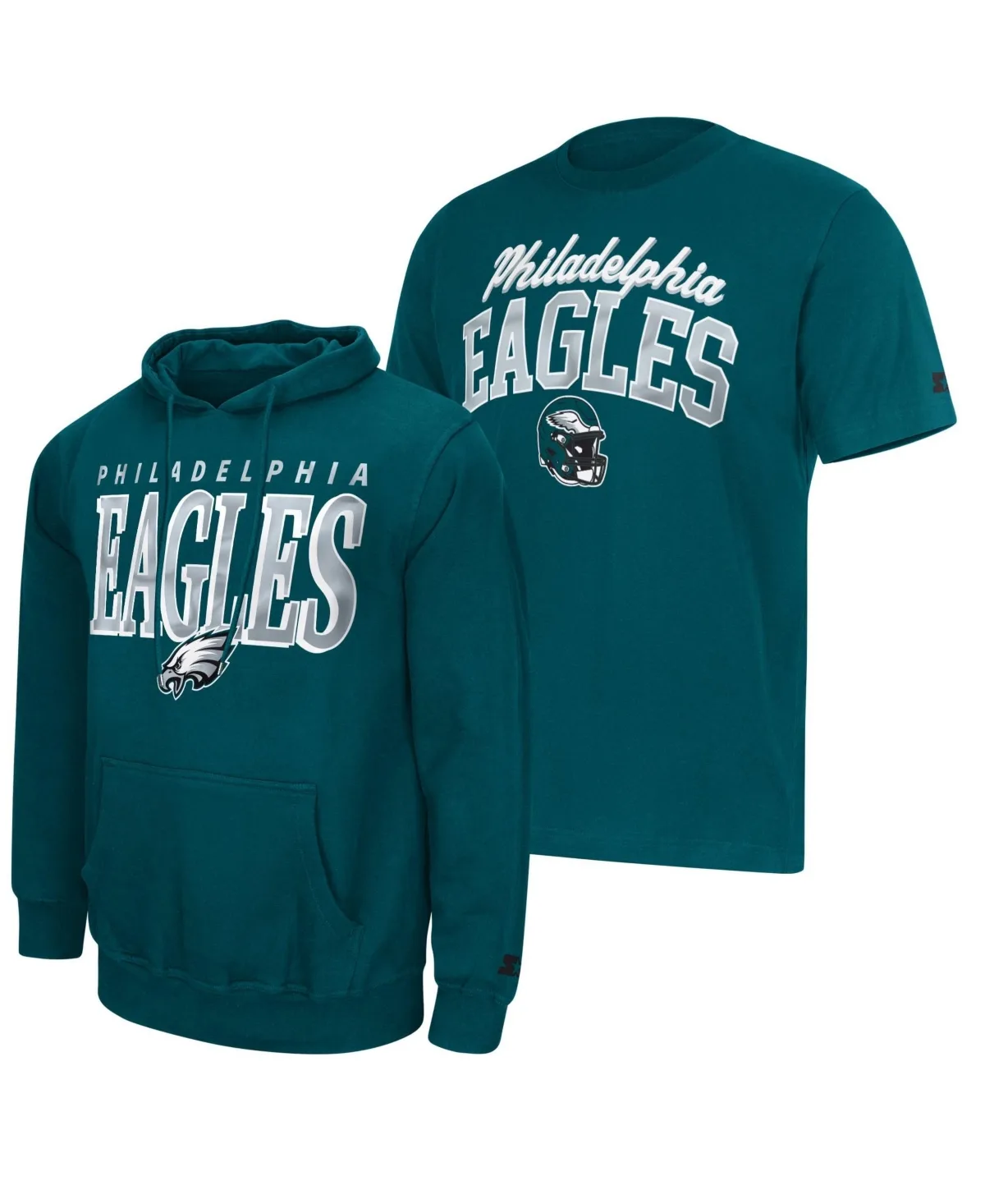 Philadelphia Eagles Logo T-Shirt Hoodie Set by Starter