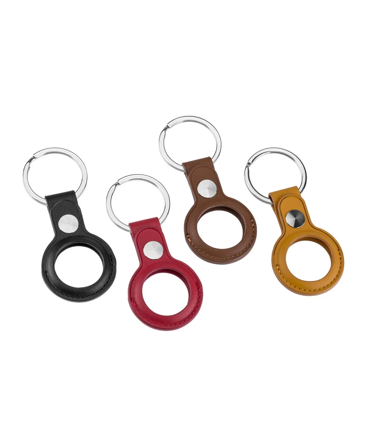Leather Keychain AirTag Case for AirTags (2021), 4-Pack by Slinger