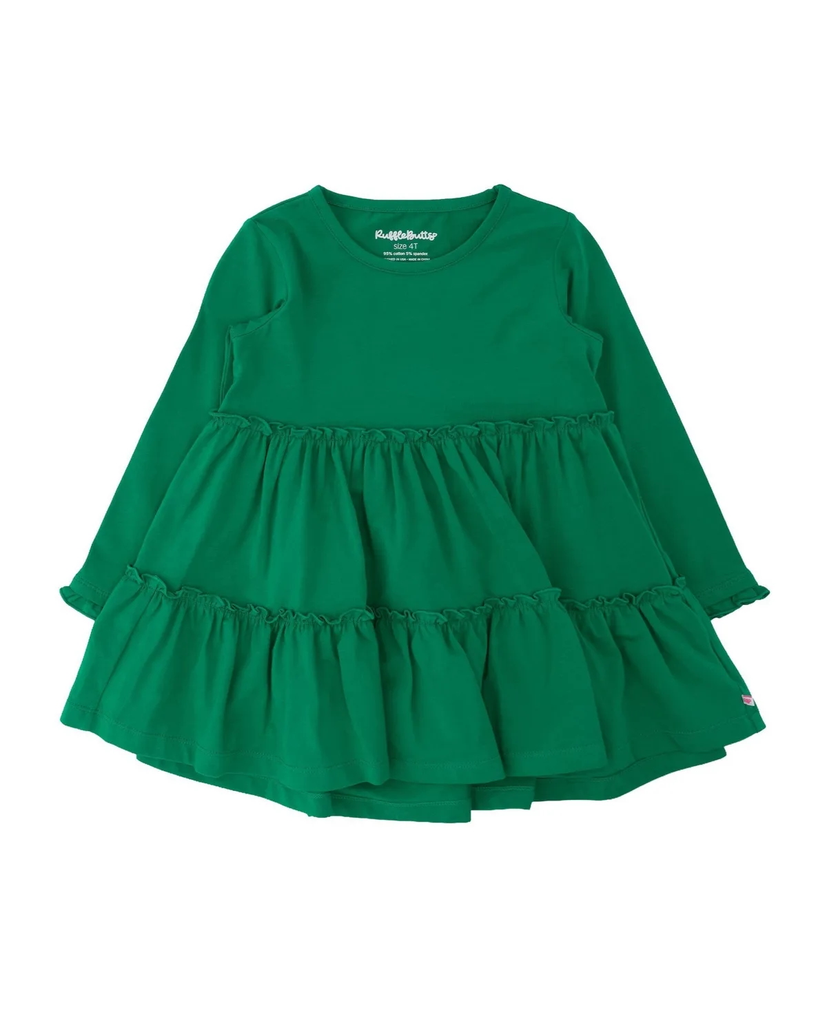 Pretty Presents 4-Way Stretch Long-Sleeve Ruffle-Tiered Tunic by Rufflebutts