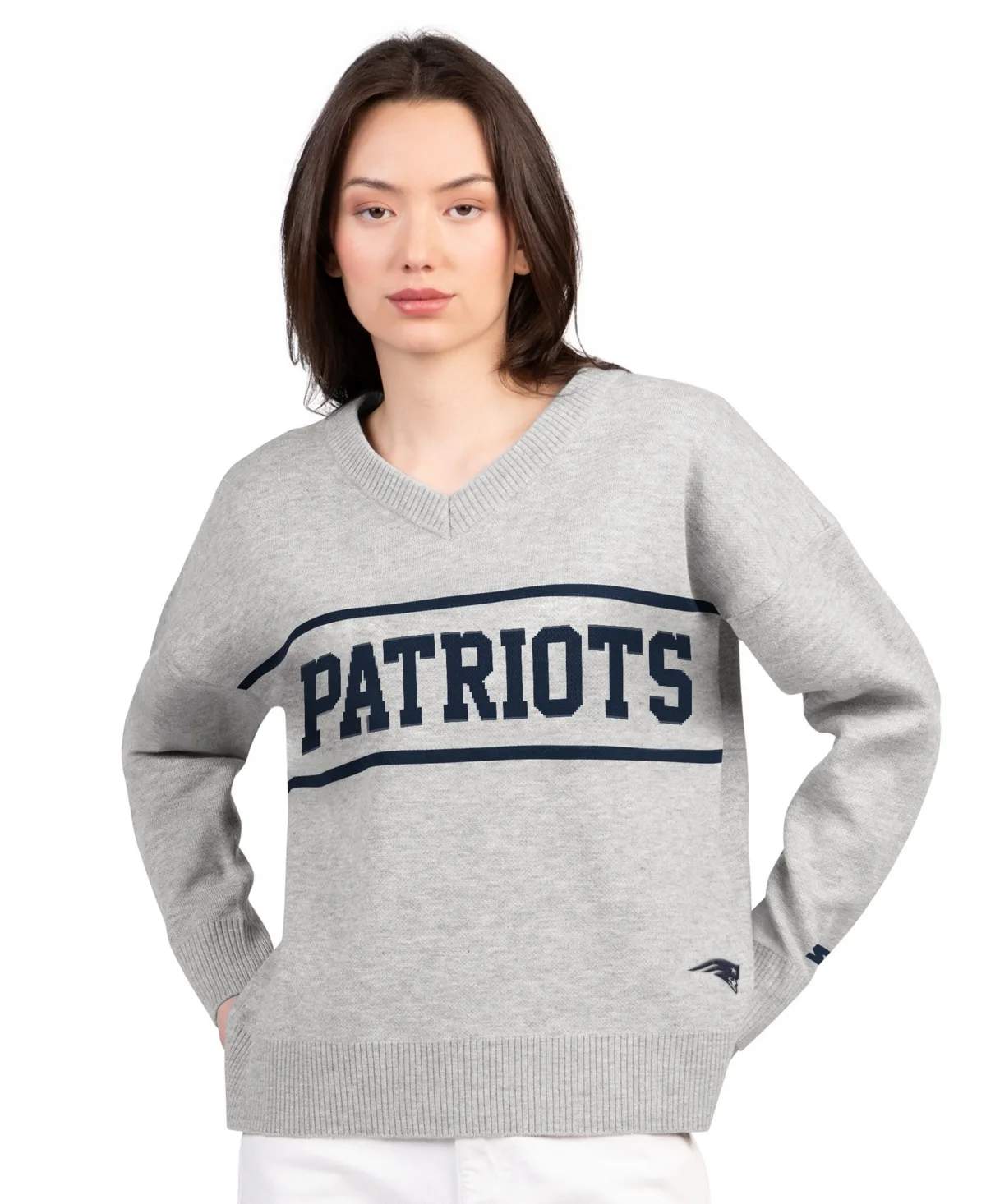 New England Patriots Best Shot V-Neck Sweater by Starter