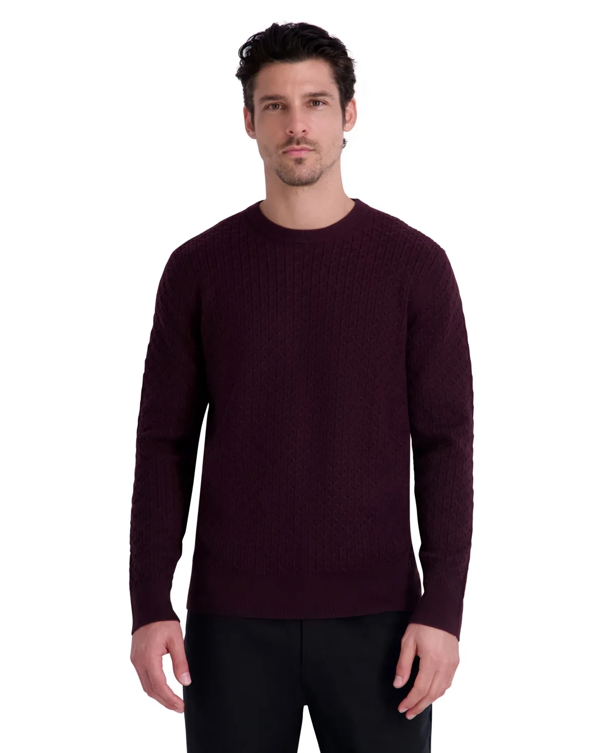 Textured Crewneck Sweater by Karl Lagerfeld