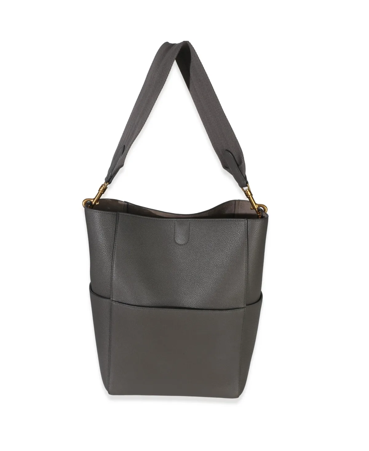 Pre-Owned Soft Grained Calfskin Medium Sangle Bucket Bag by Celine