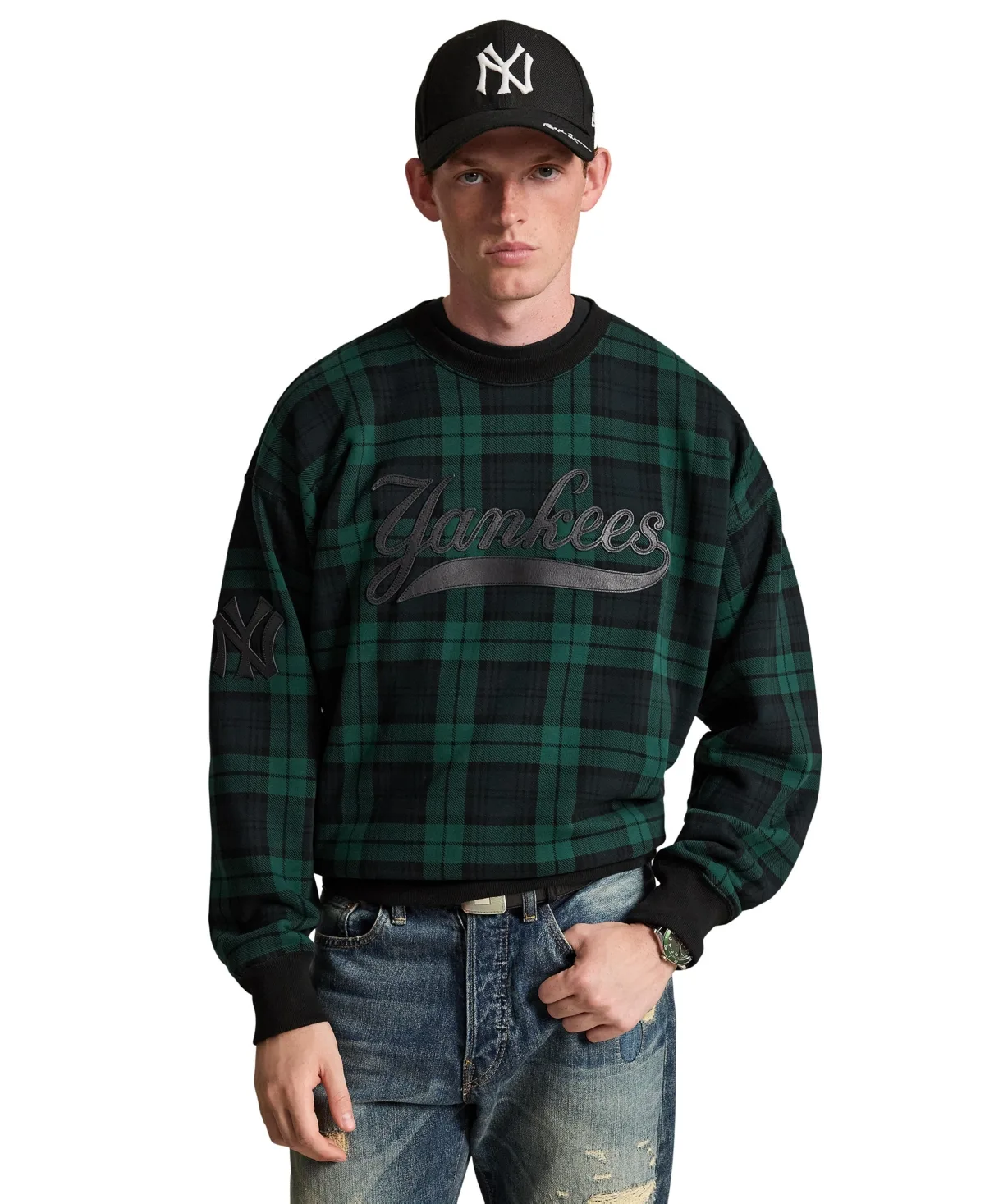 New York Yankees Plaid Sweatshirt by Polo Ralph Lauren