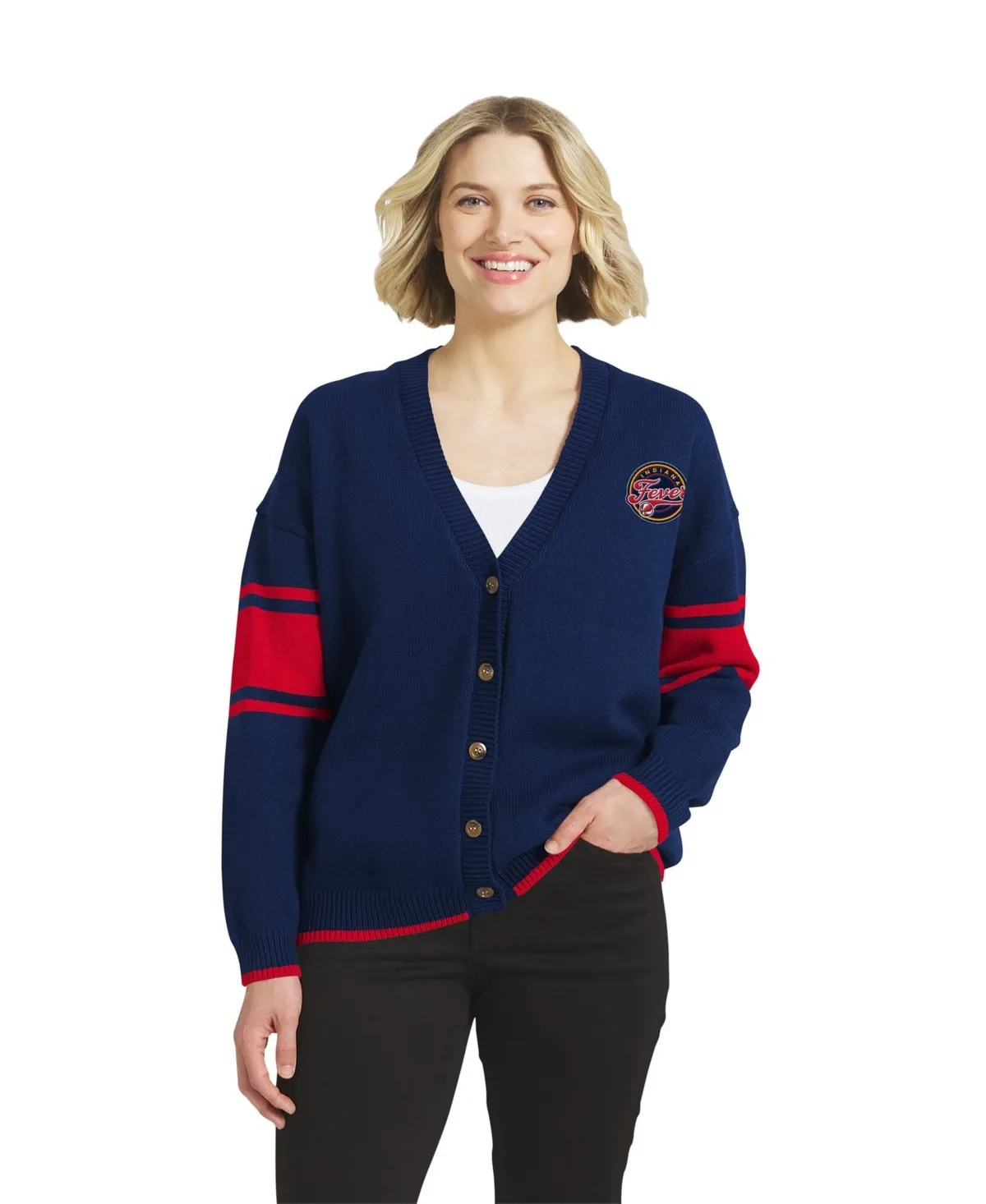 Indiana Fever Button-Up Cardigan Sweater