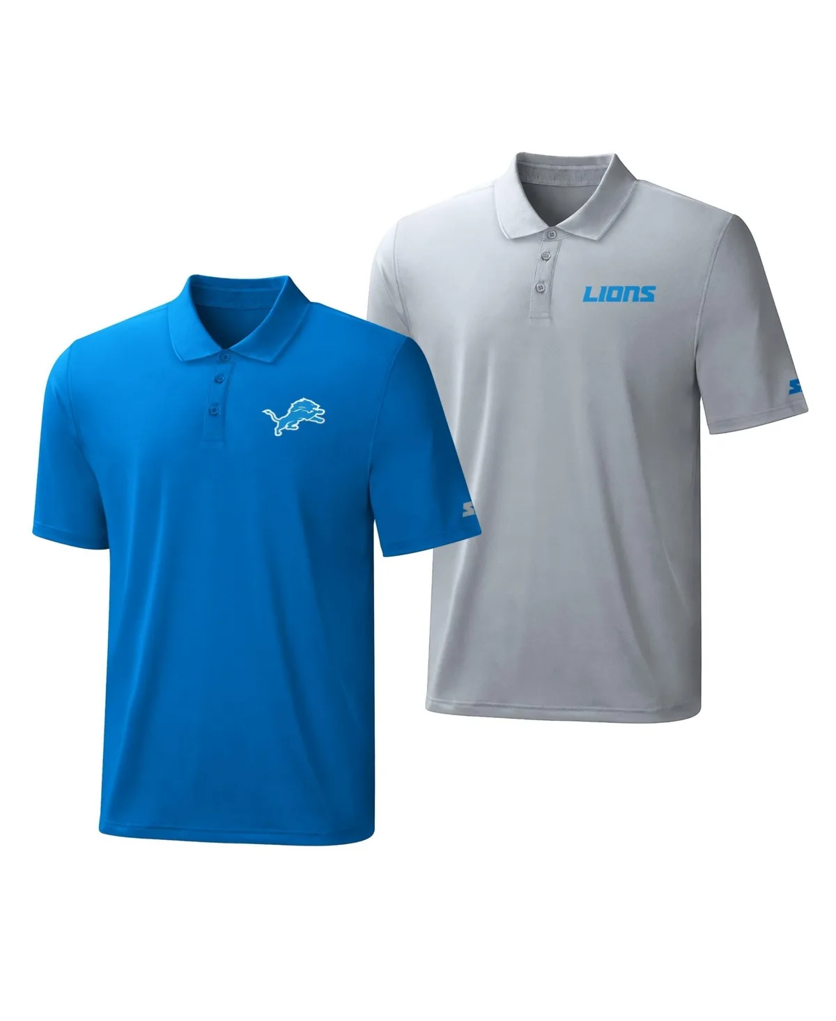 Detroit Lions Logo Polo Shirt, 2-Pack Set by Starter
