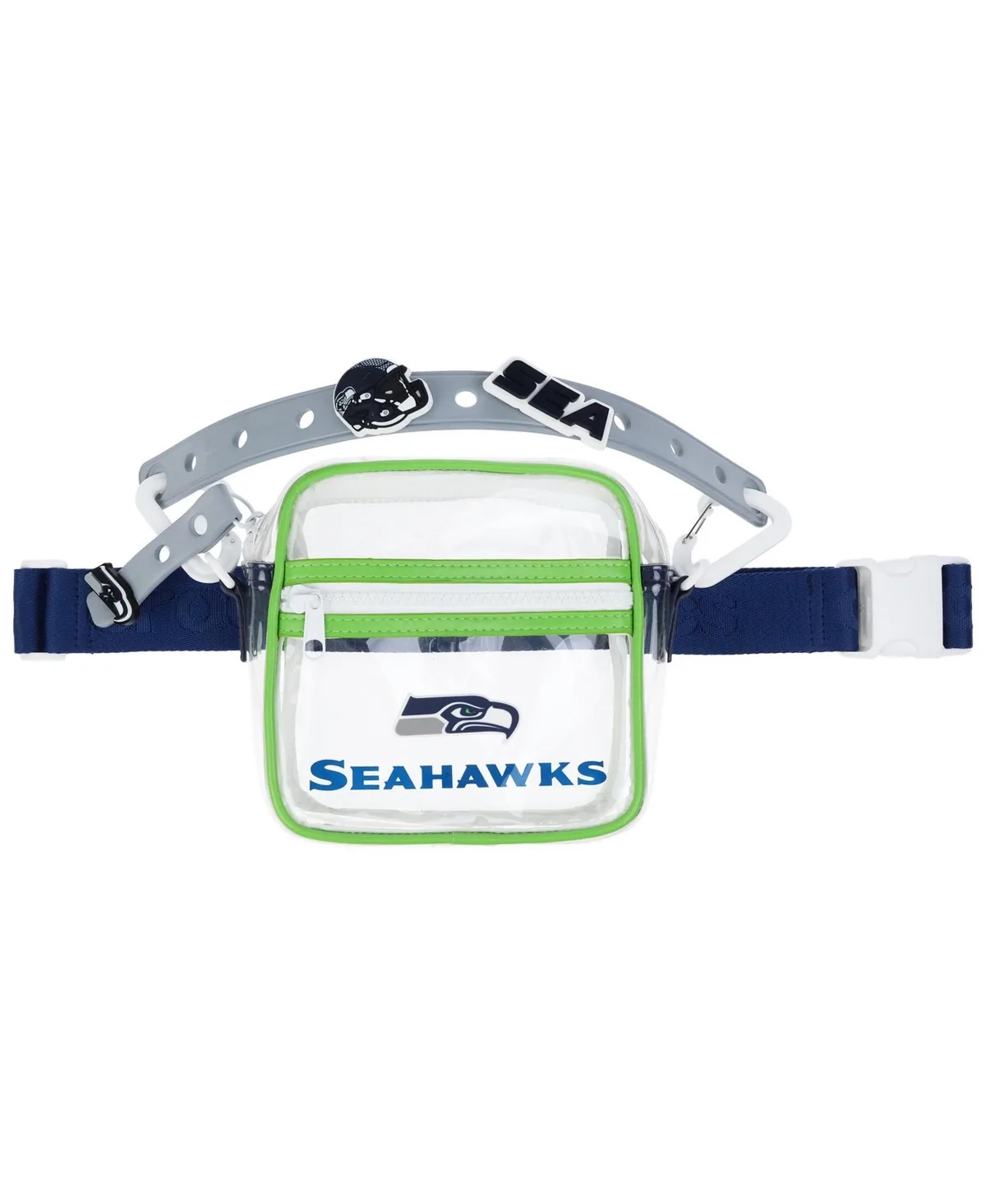 Seattle Seahawks Clear Jibbitz-Compatible Crossbody Bag