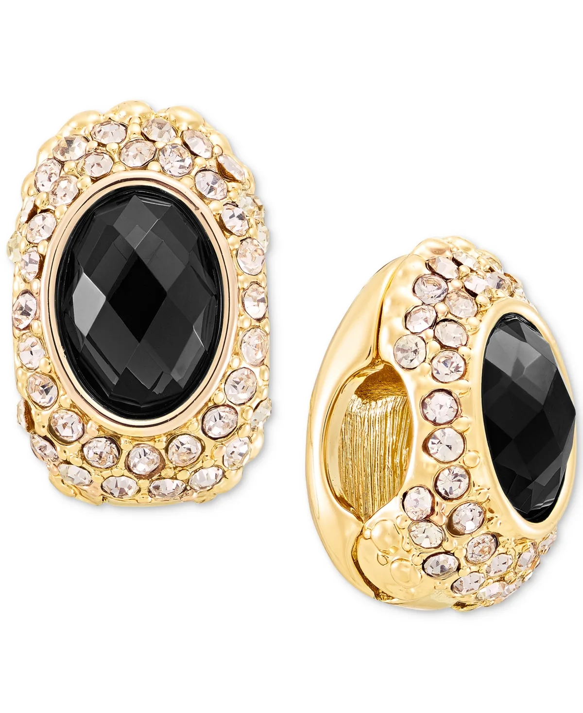 Magnetic 17MM Glass Hoop Earrings by Anne Klein