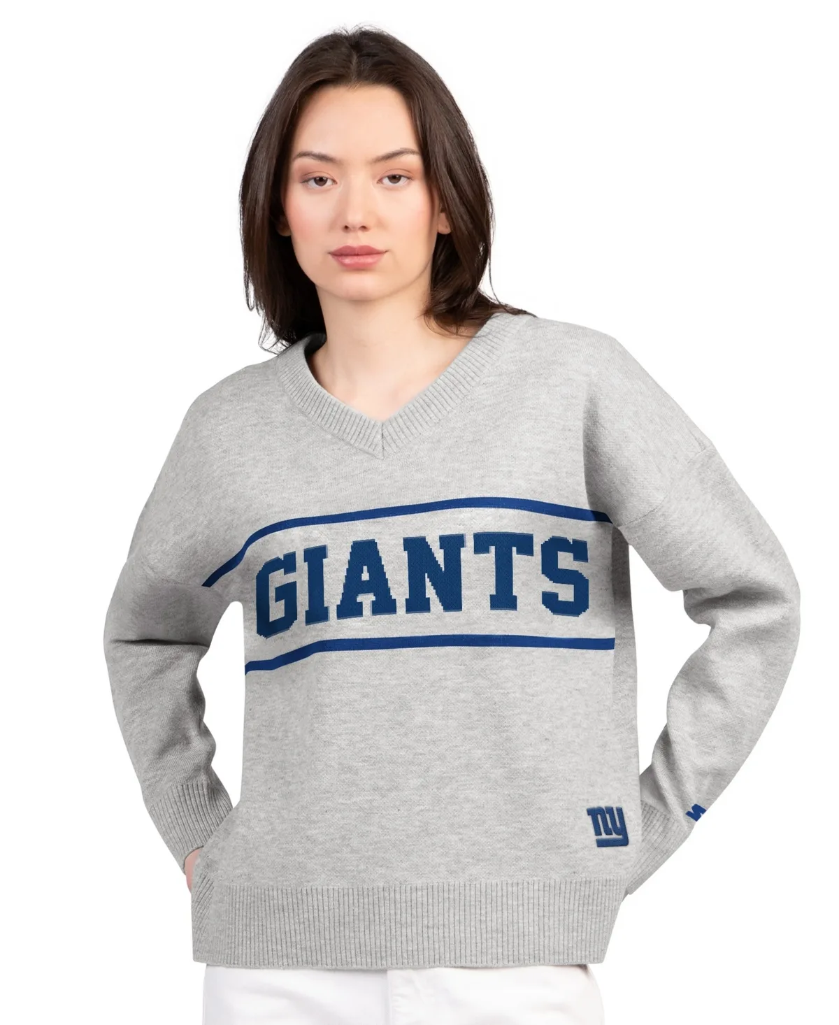 New York Giants Best Shot V-Neck Sweater by Starter