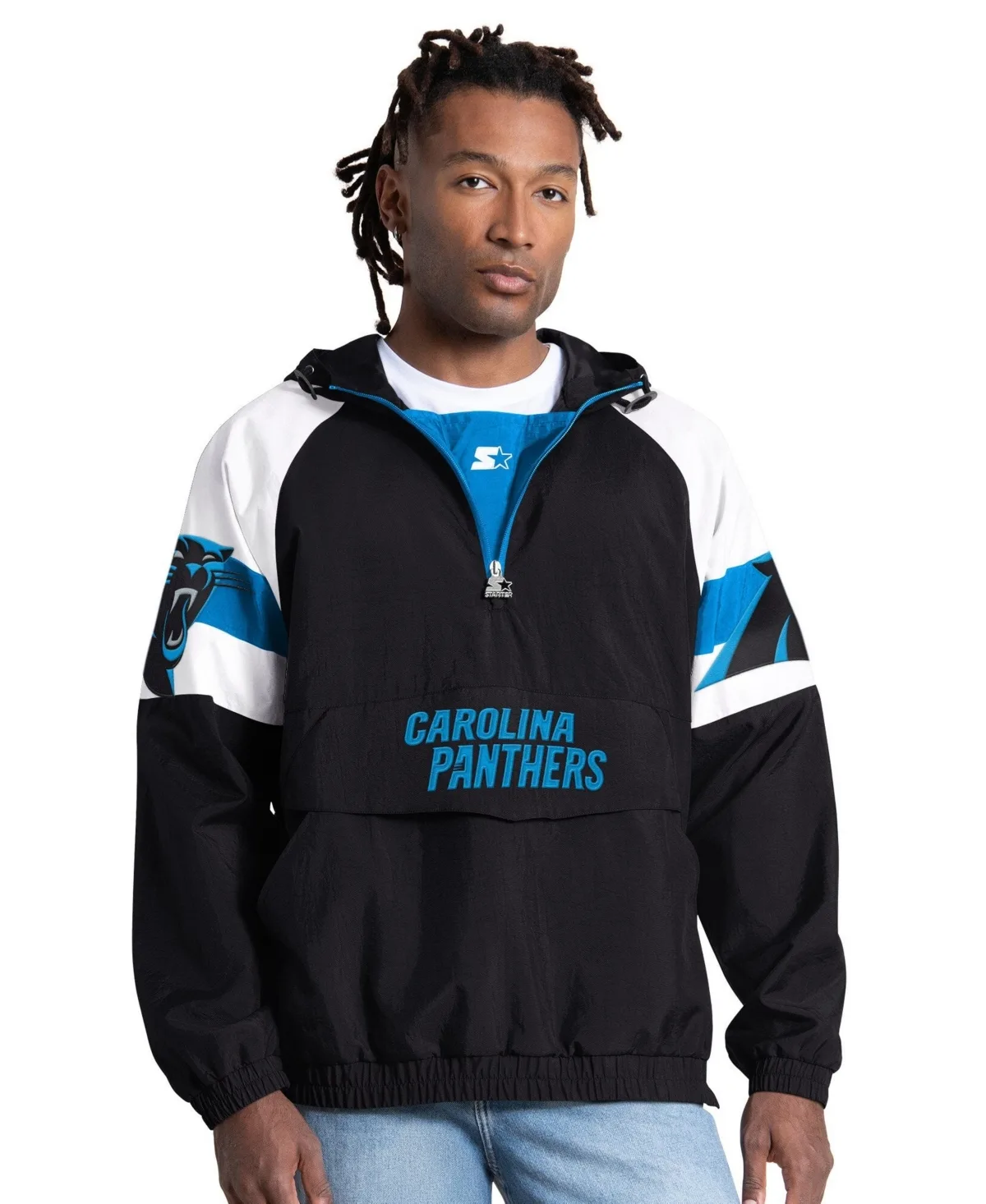 Carolina Panthers Street Cut Half-Zip Jacket by Starter