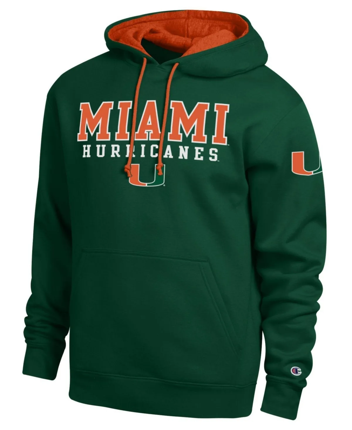 Miami Hurricanes Contrast Hoodie by Champion