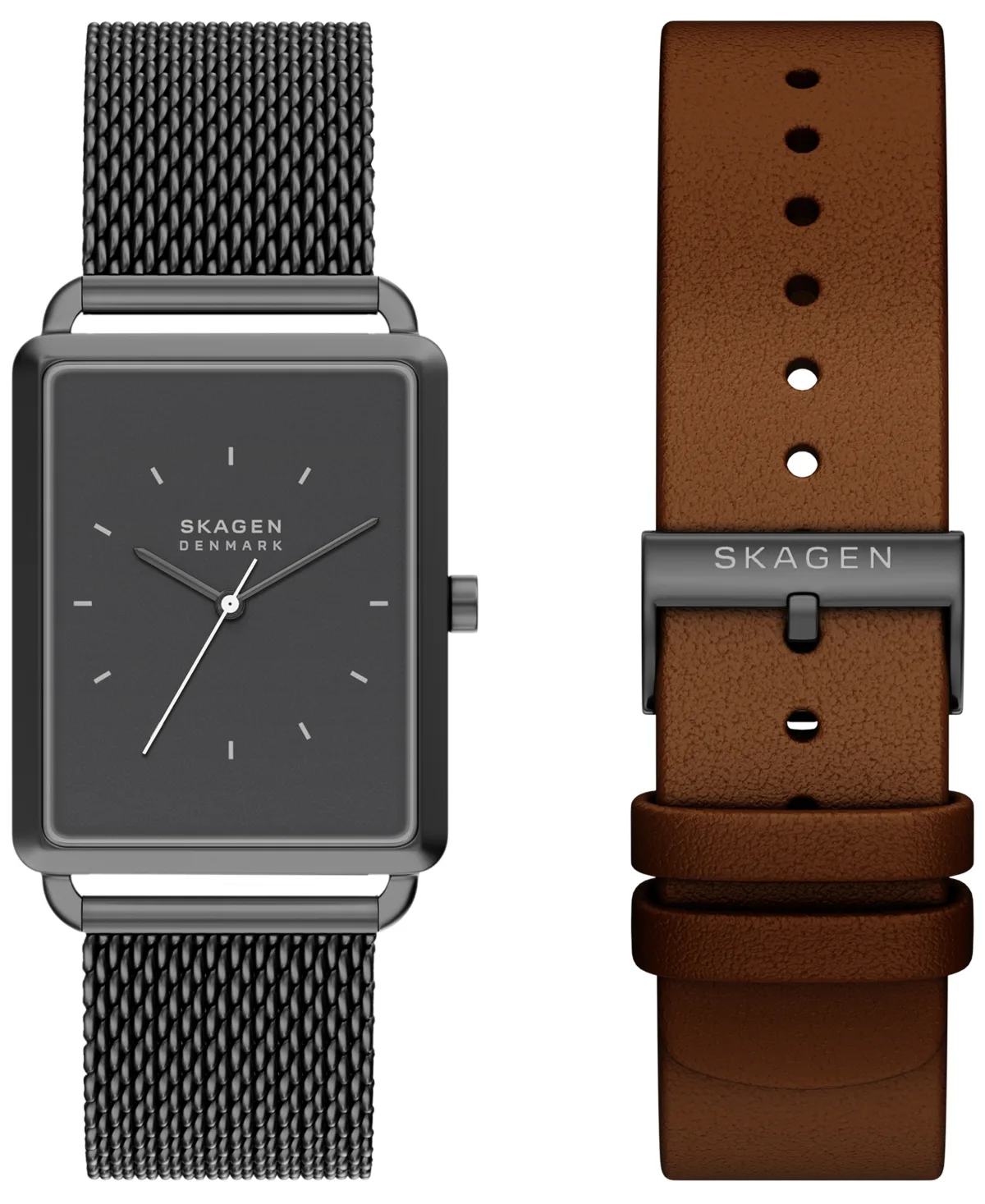 Quartz Hagen Gunmetal Stainless Steel Mesh Watch 36mm by Skagen