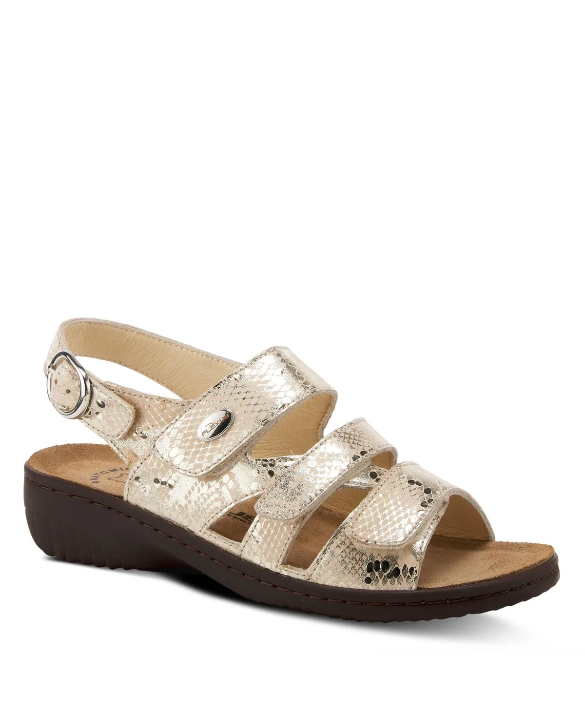 Acamar Slingback Sandal with Leather Upper Detail by Flexus