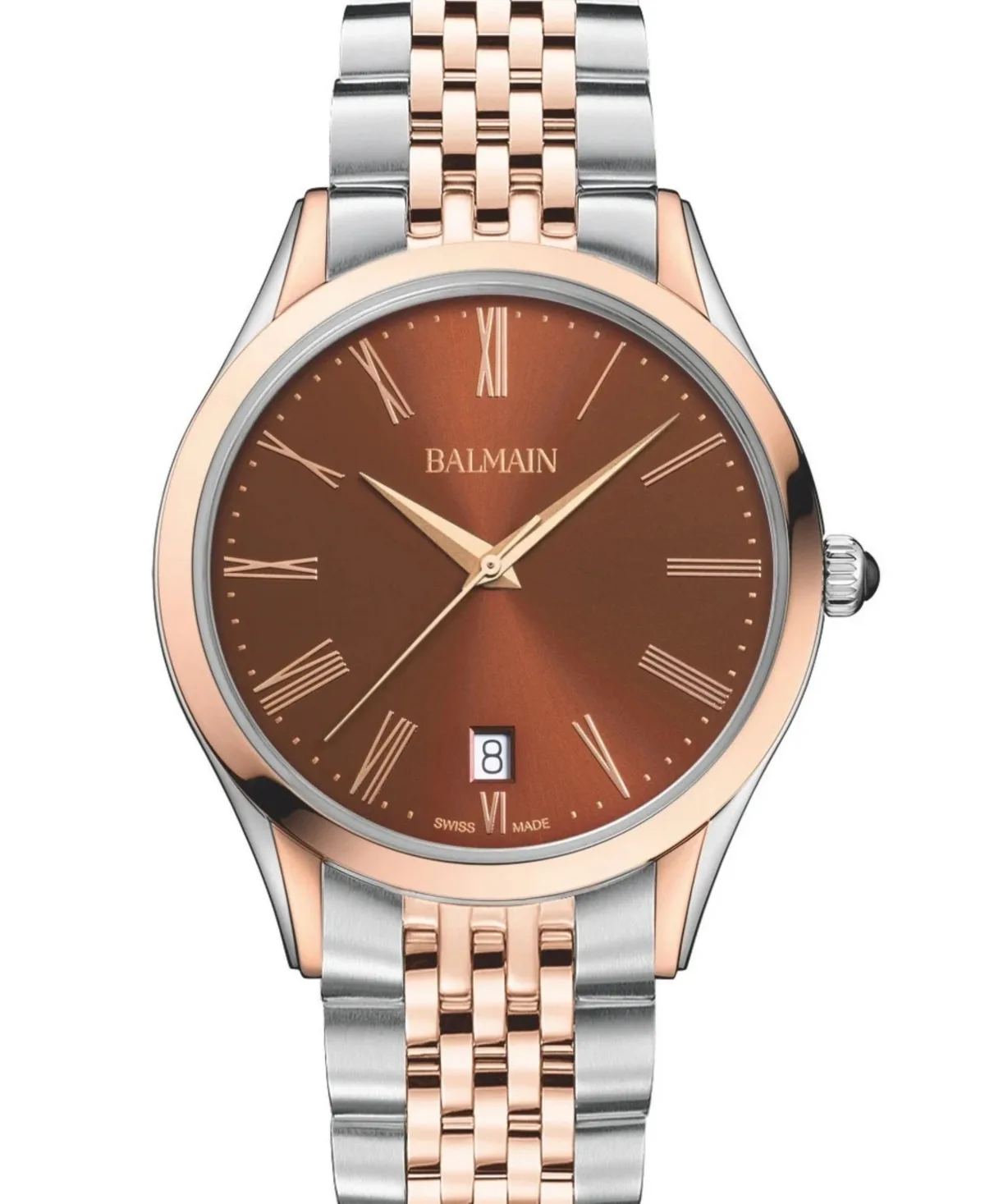 Swiss Classic R Silver Stainless Steel Bracelet Watch 41mm by Balmain