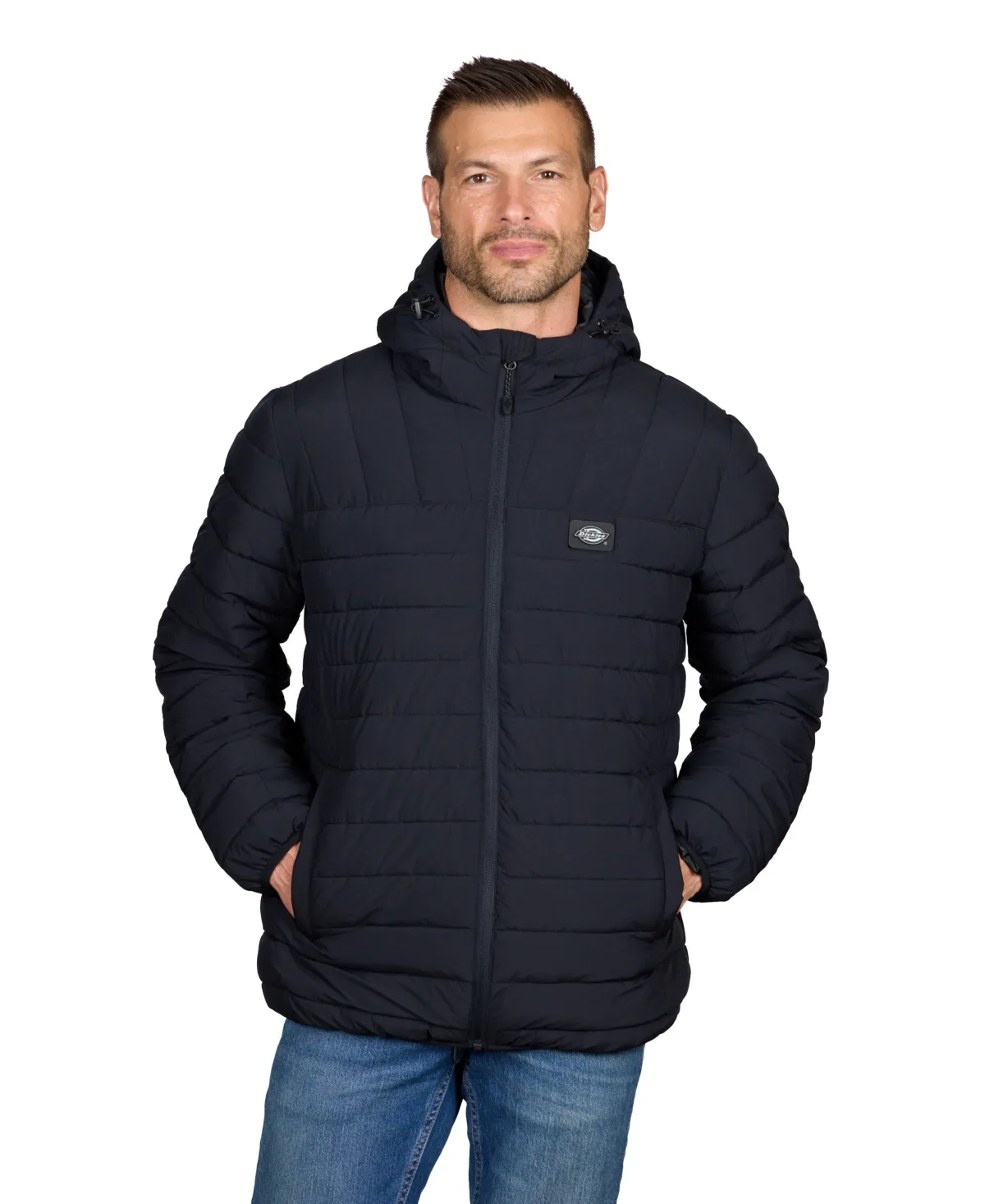 Rechargeable Heated Channel-Quilted Puffer Jacket
