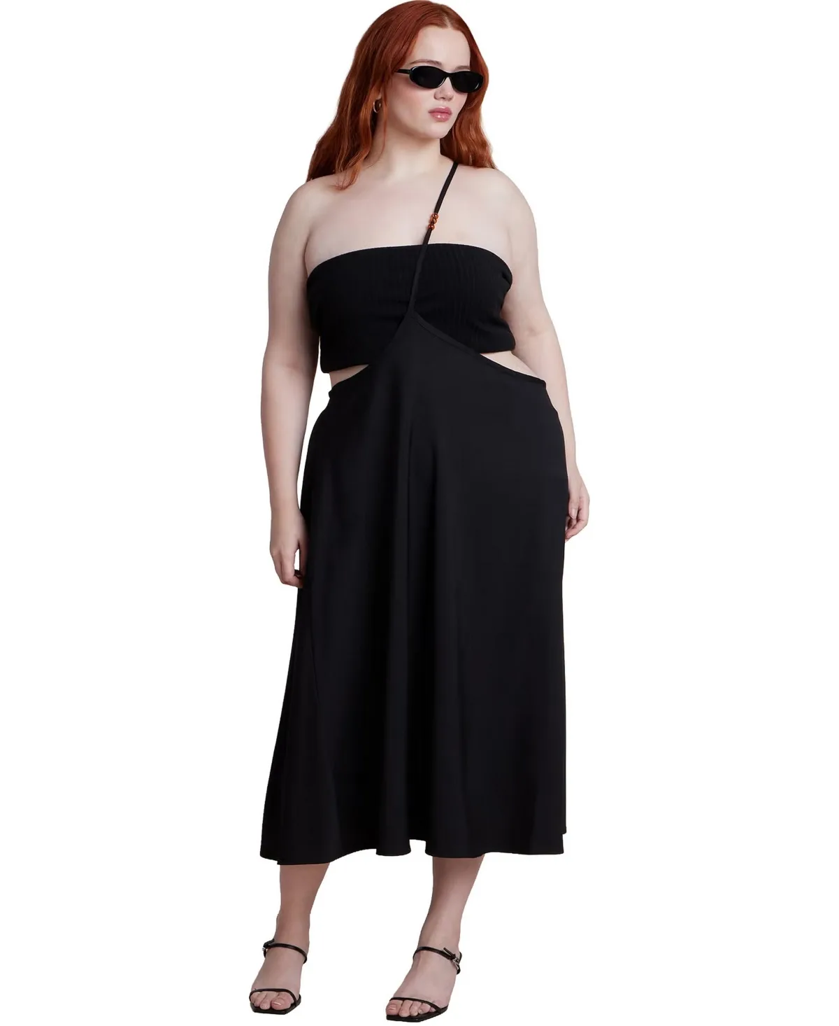 Bead-Detail Strap Midi Skirt by Eloquii