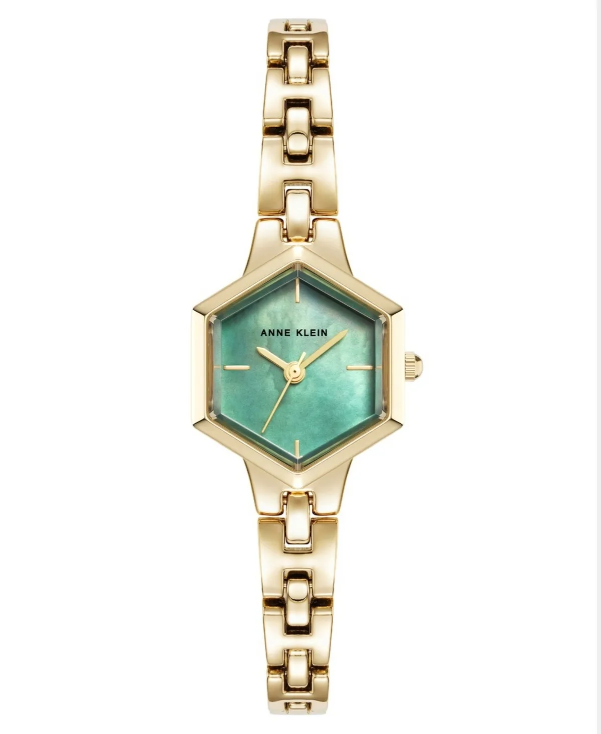 Japanese Quartz Imitation Pearl Hexagonal Gold-Tone Bracelet Watch 21mm by Anne Klein