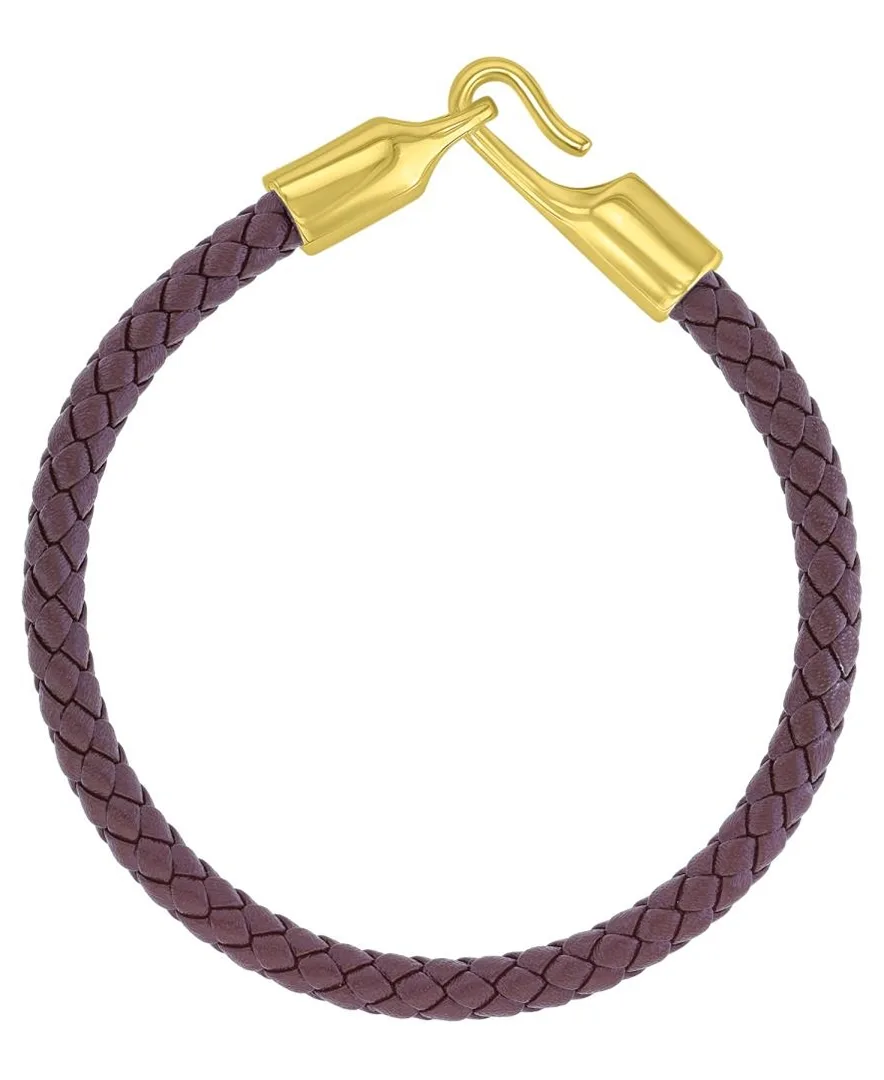 18k Gold-Plated Hook Leather Bracelet by Quiksilver