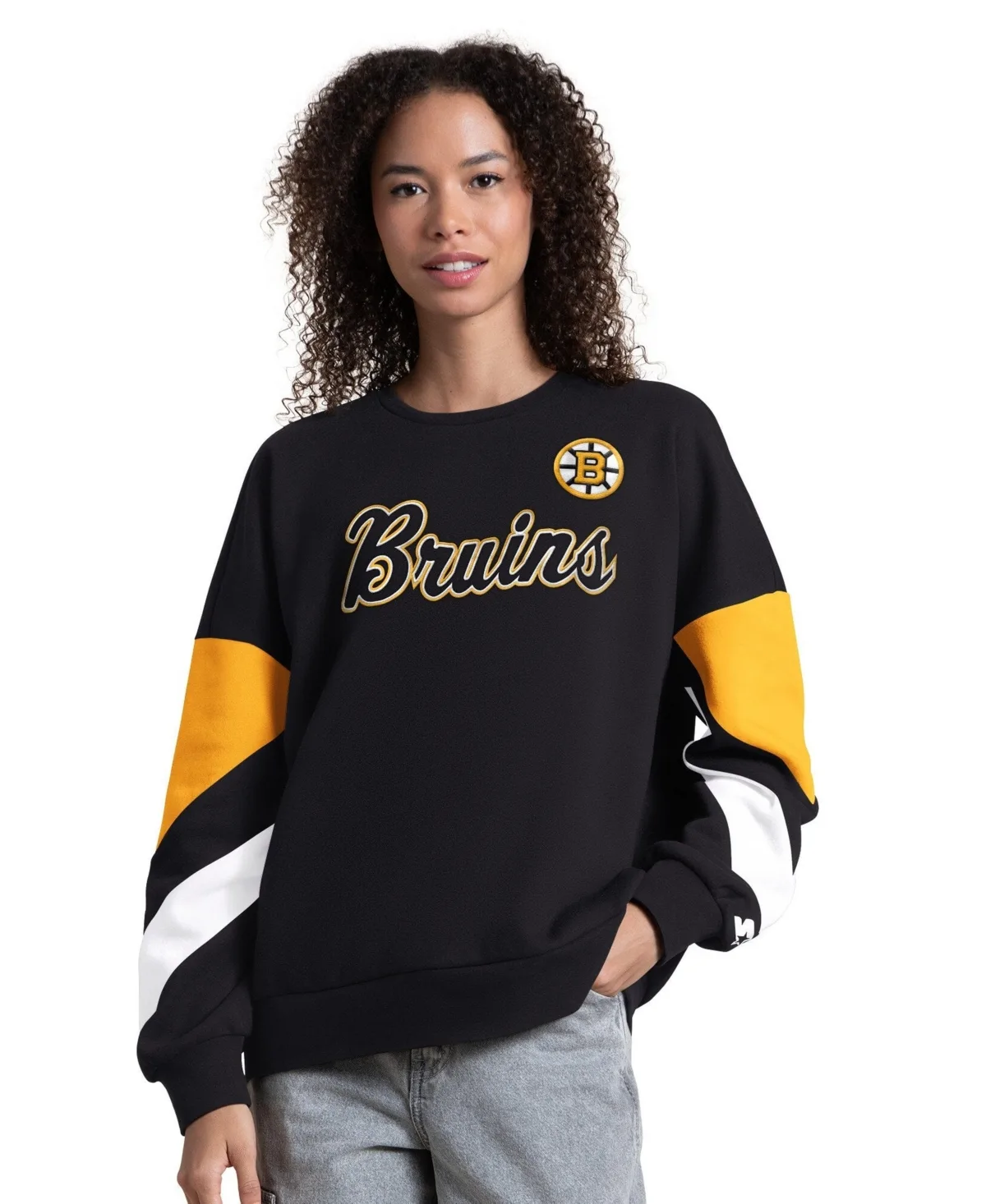 Boston Bruins Grand Slam Sleeve Color Block Sweatshirt