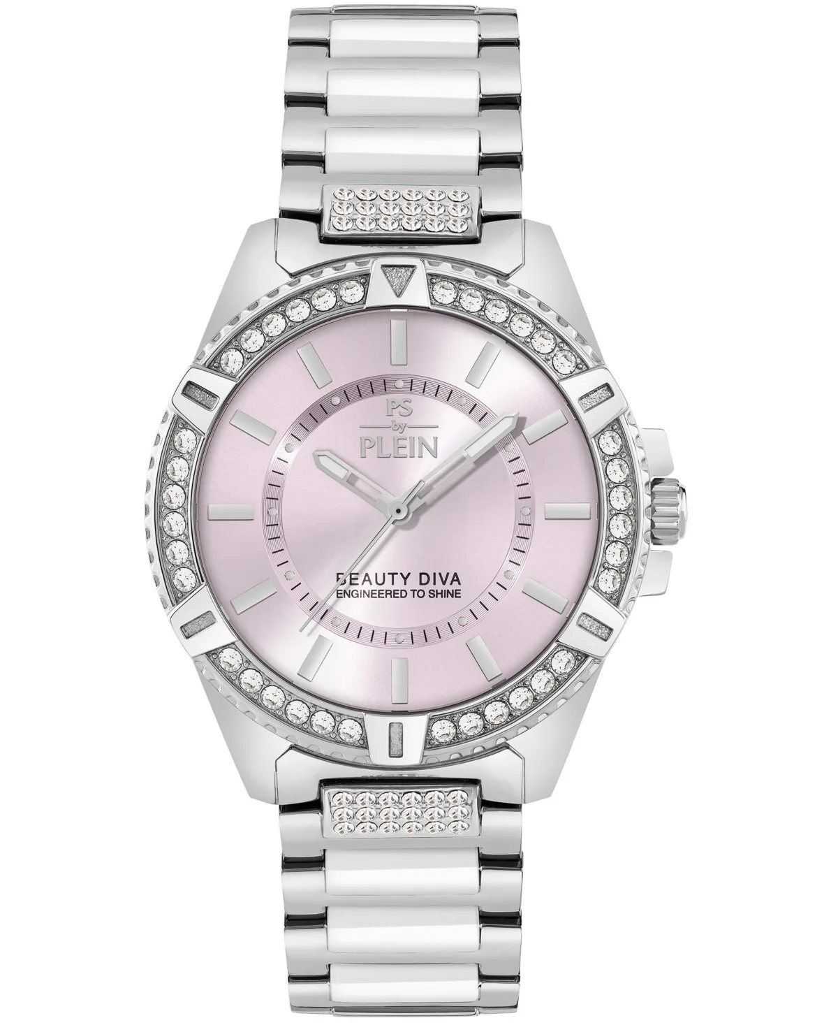 Beauty Diva Quartz Round Stainless Steel Case Watch 40mm by Plein Sport