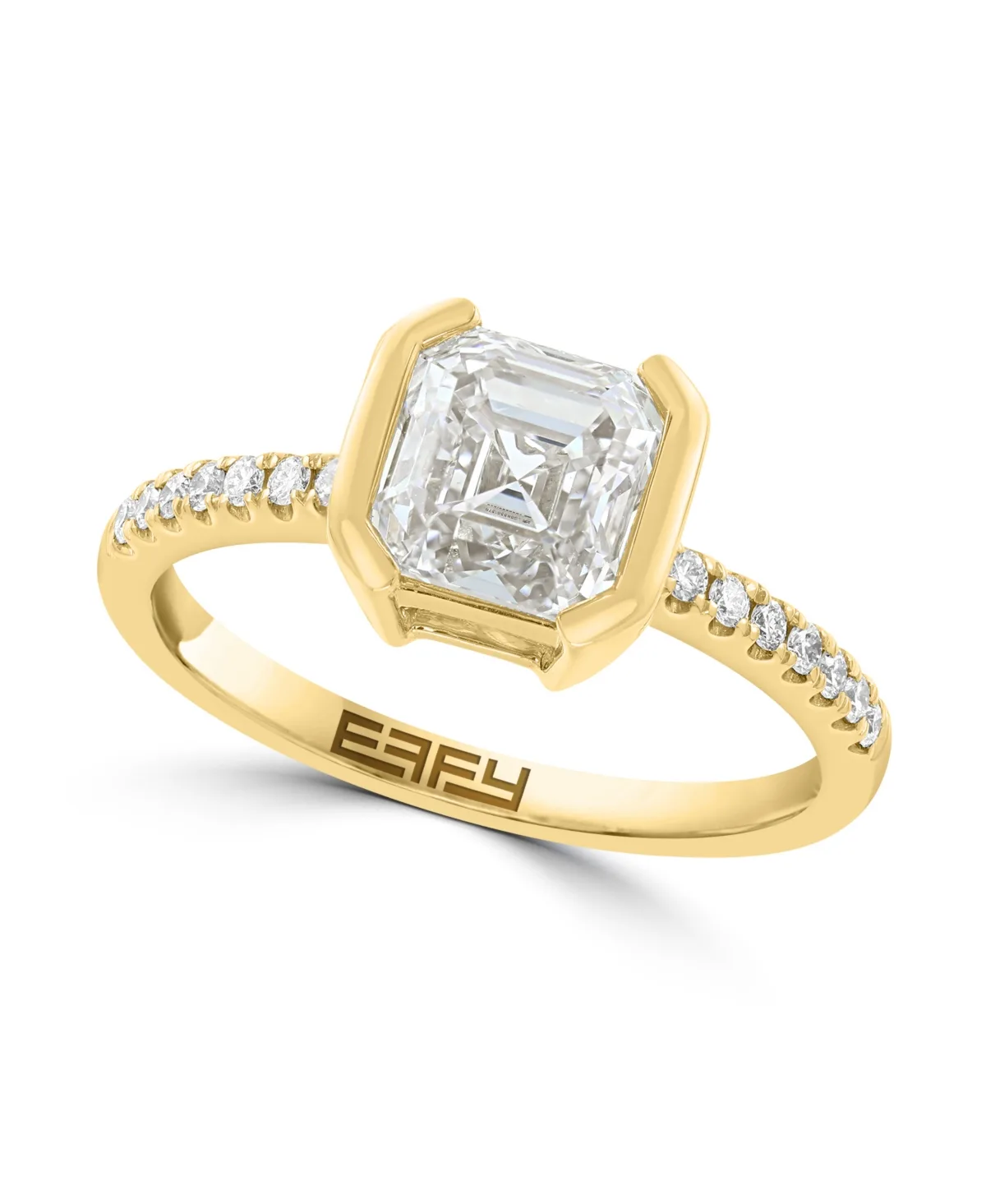 Certified Lab Grown Diamond Solitaire Ring (2-1/10 Ct.t.w.) in 14K Yellow Gold